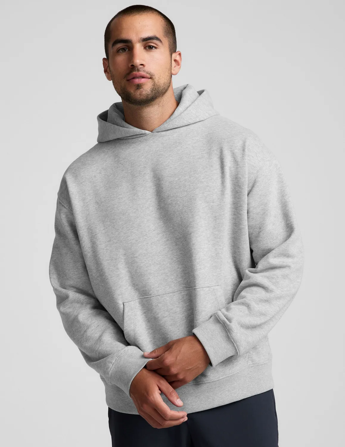 Beyond Yoga LuxeFleece Classic hoodie light heather gray