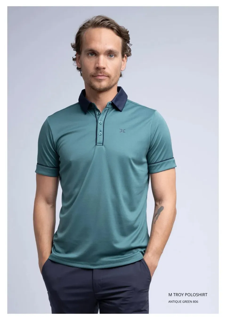 Cross Sportswear Troy pikétröja herr antique green