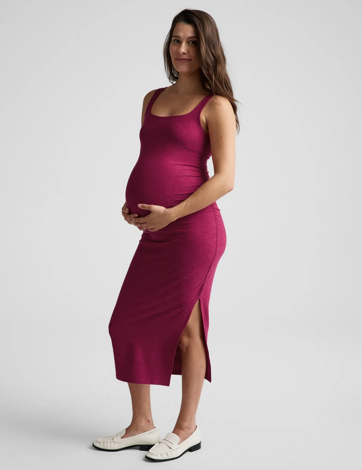 Beyond Yoga Spacedye Icon Maternity Dress gravidklänning mörkröd