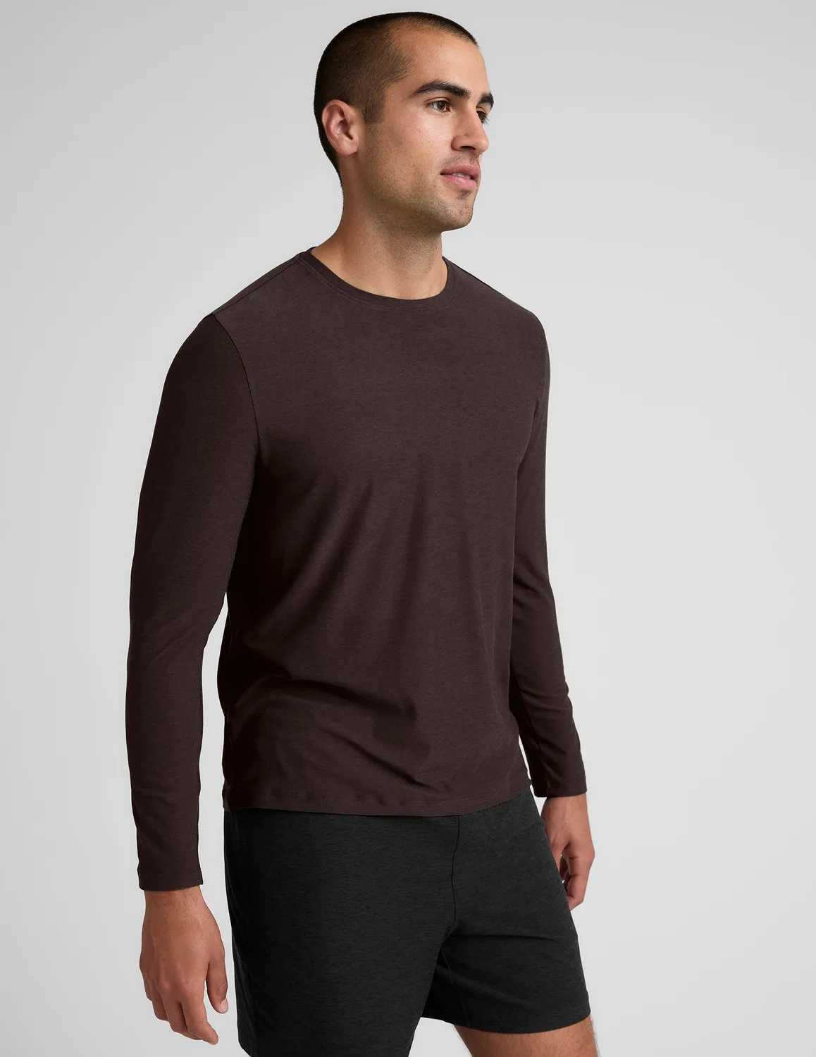 Beyond Yoga Always Beyond Long Sleeve Crew 2.0 tröja Dark Chocolate lätt