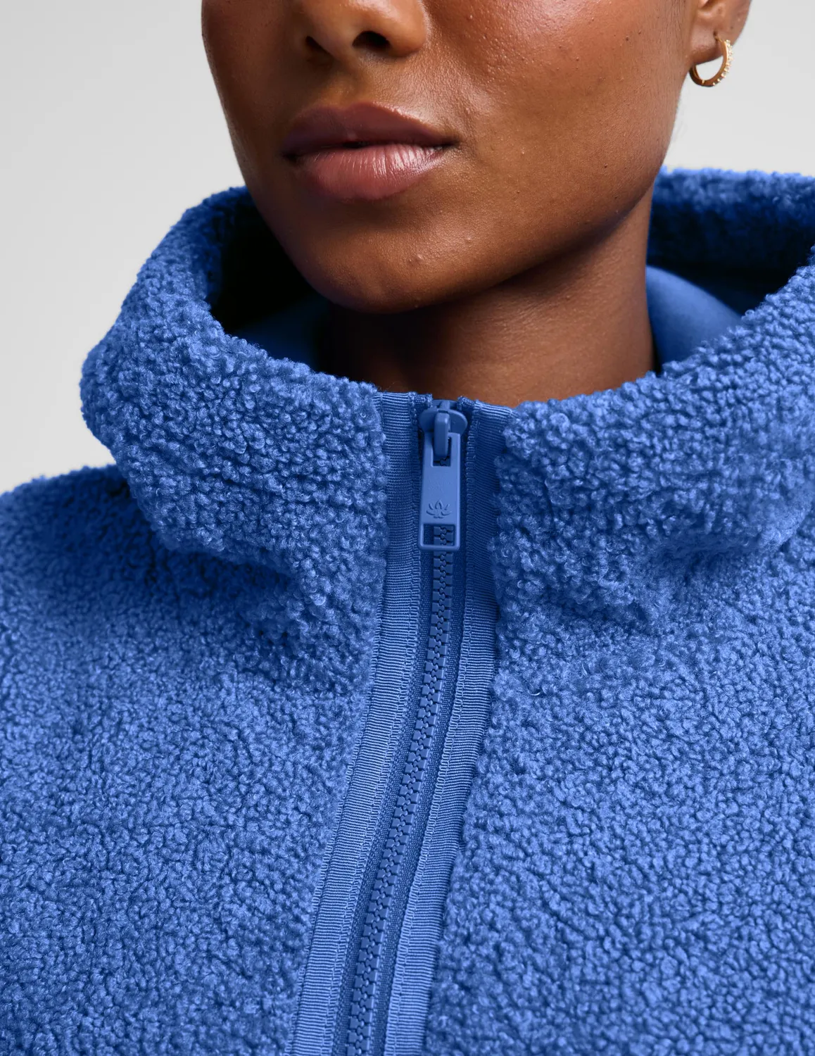 Beyond Yoga Unity 1/4 Zip Hoodie hoodie Mineral Blue bouclé