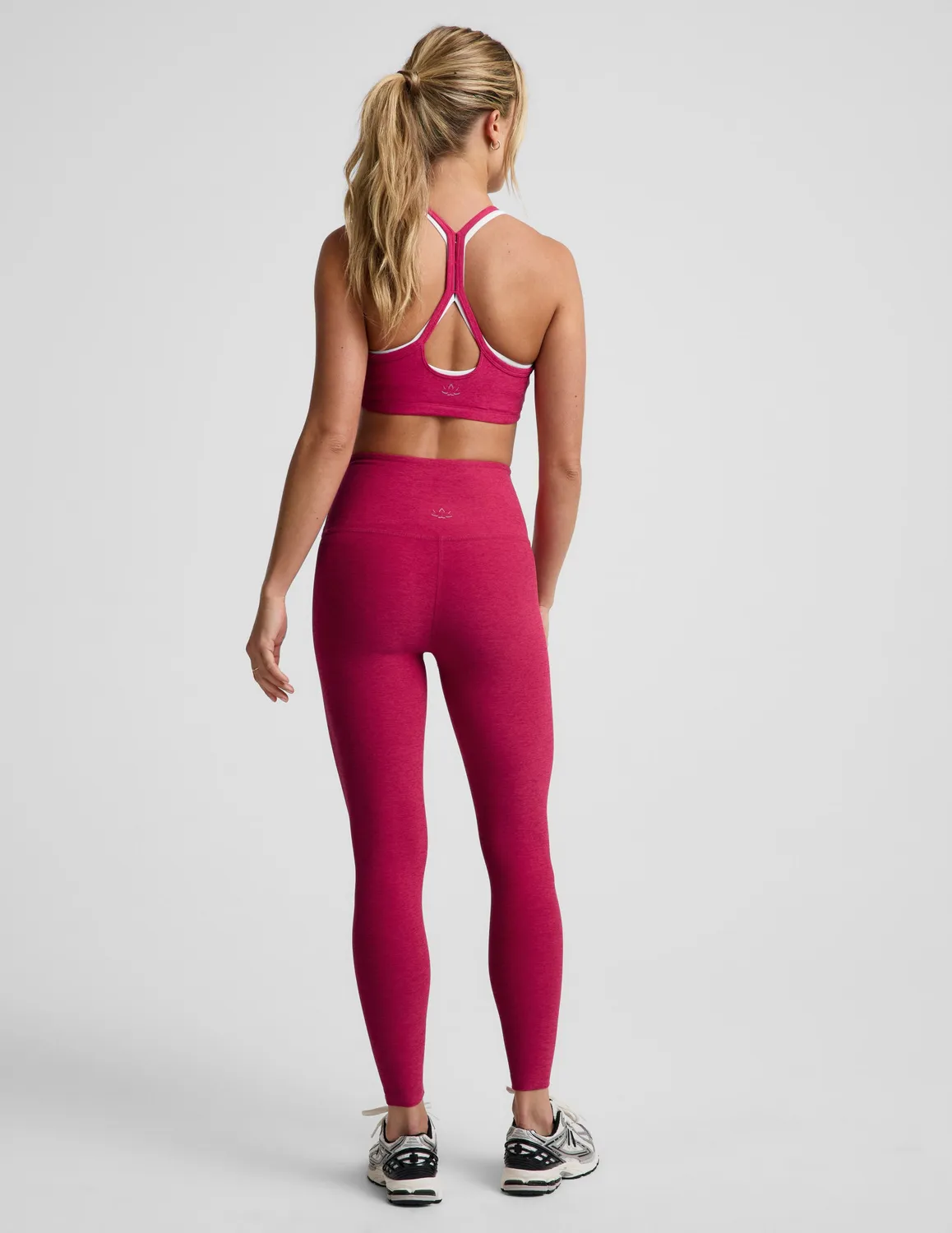 Beyond Yoga Spacedye Vitalize leggings Berry Red Heather lång