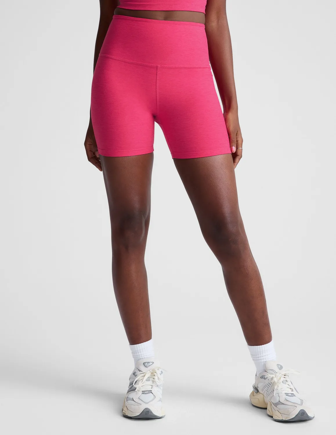 Beyond Yoga Spacedye Keep Pace 5" shorts Vivid Pink Heather
