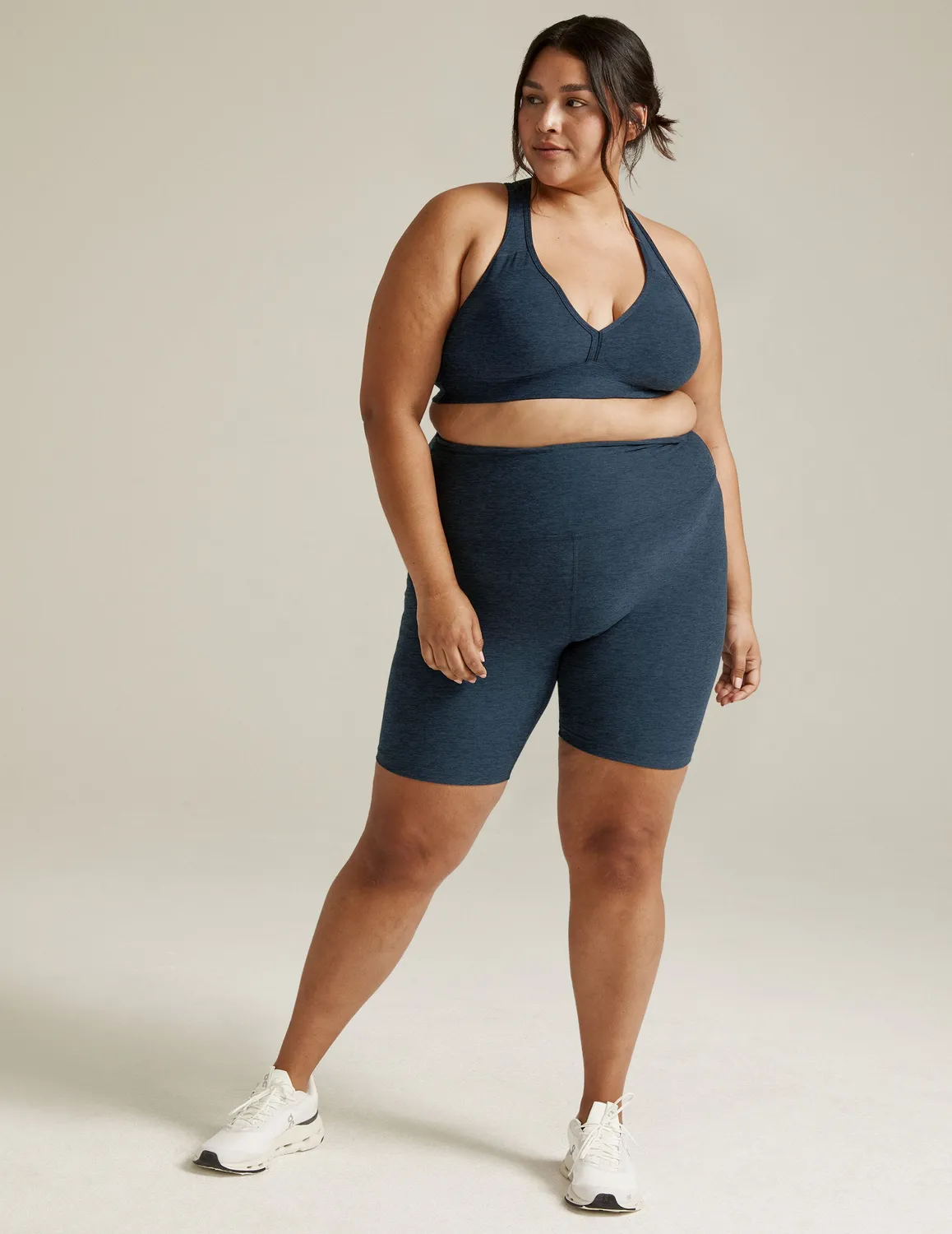 Beyond Yoga Spacedye Keep Pace 7 Shorts Nocturnal Navy biker