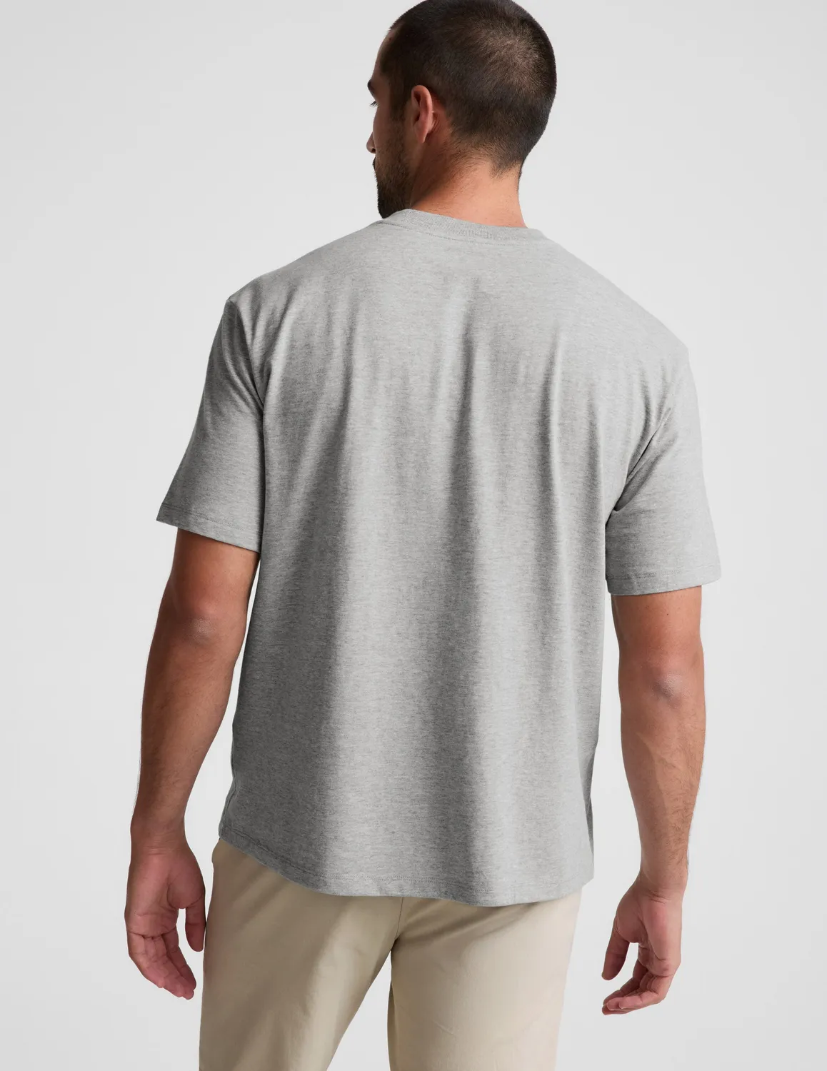 Beyond Yoga SoftKnit Cotton Tee t-shirt Light Gray Heather bomull