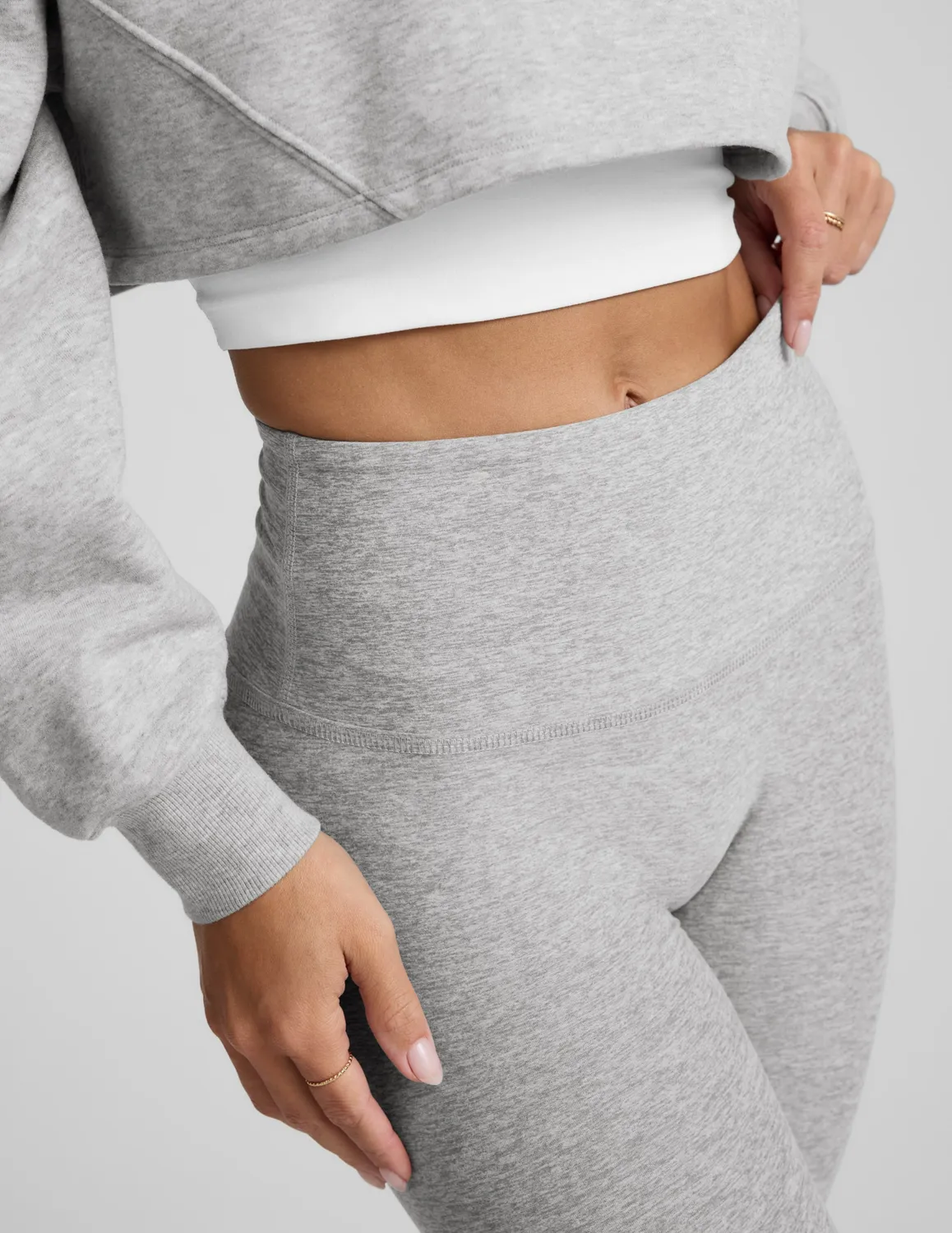Beyond Yoga Spacedye No Front Seam Midi leggings grå