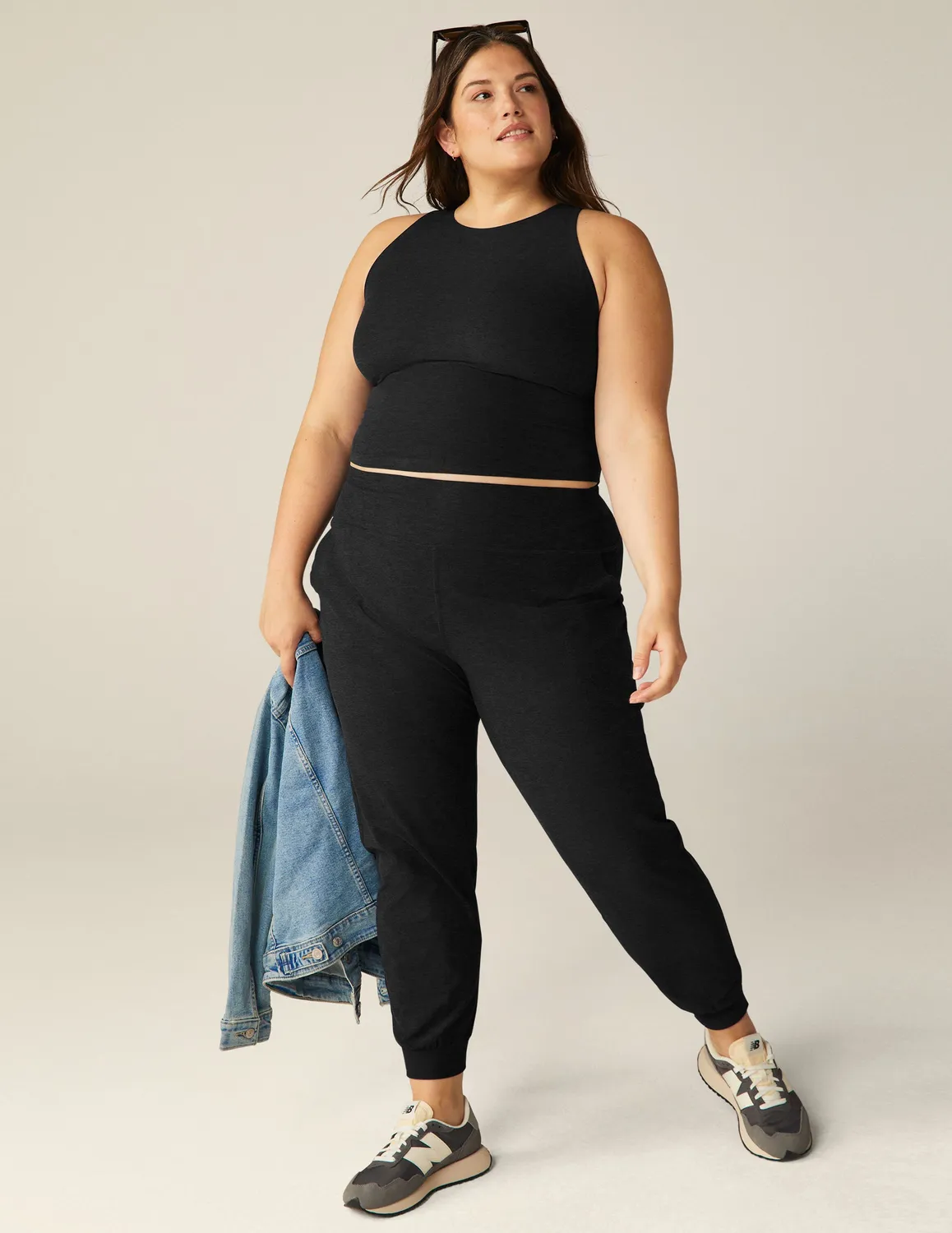 Beyond Yoga Spacedye Midi Jogger mjukisbyxor Darkest Night mjuk