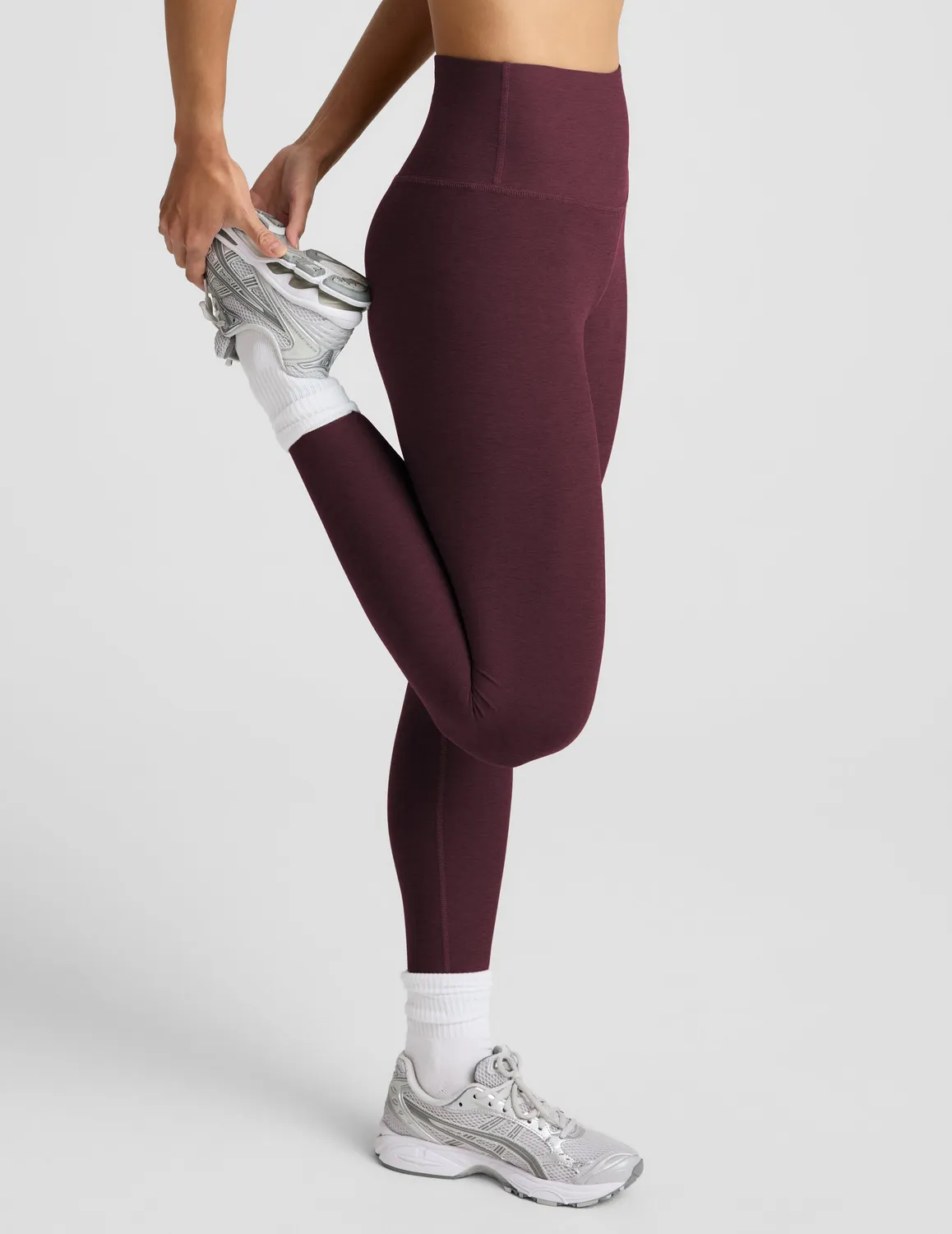 Beyond Yoga Spacedye Caught In The Midi High Waisted leggings cabernet heather