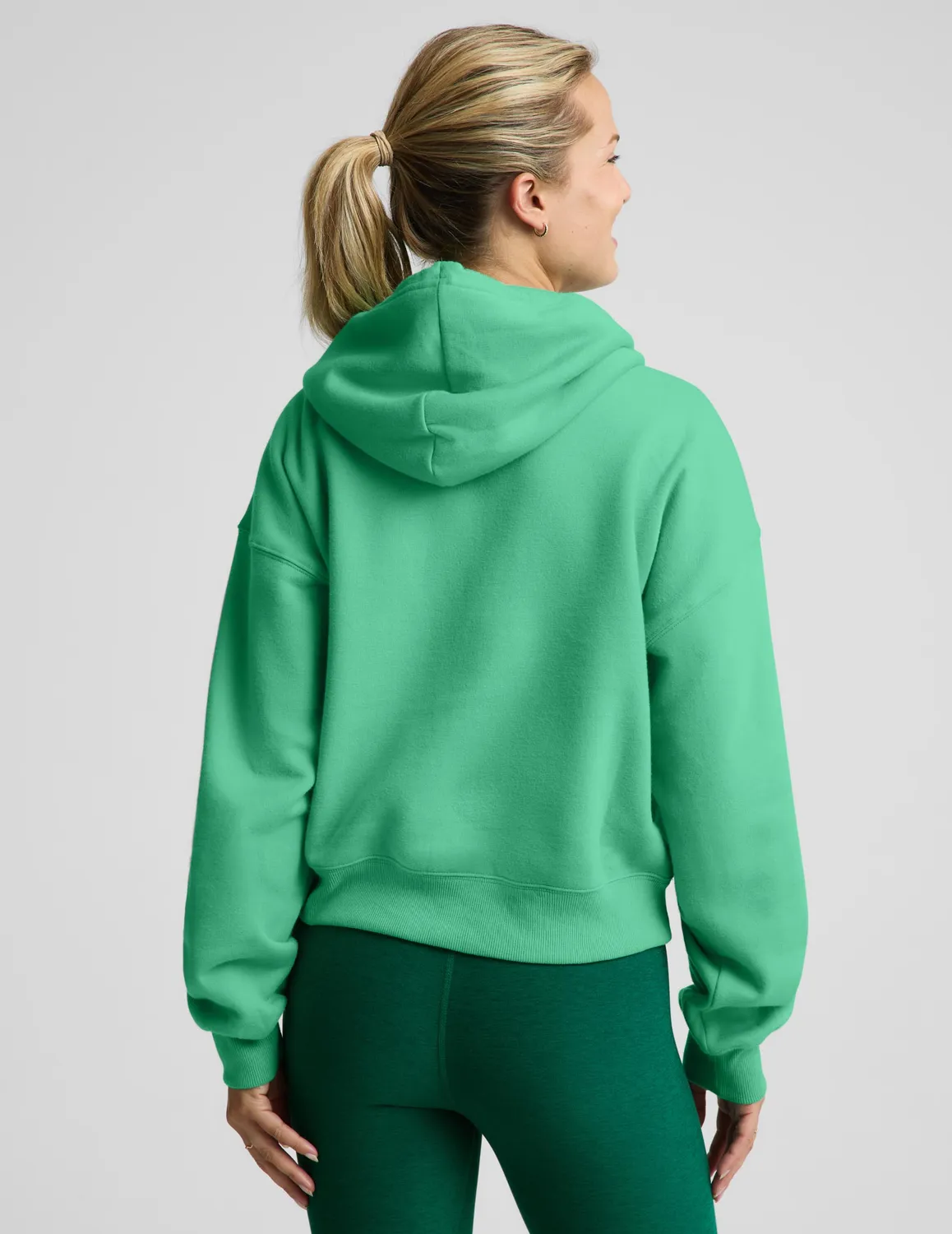 Beyond Yoga LuxeFleece 2.0 Full-Zip Hoodie jade pool relaxed