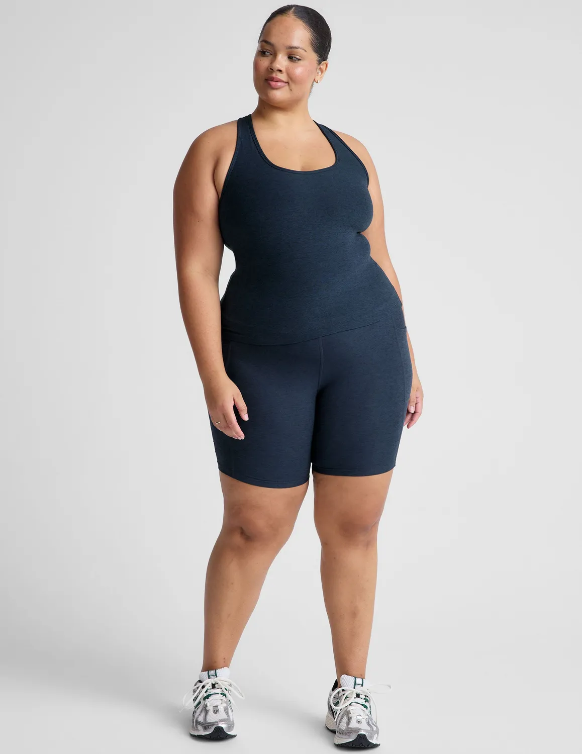 Beyond Yoga Spacedye Step Up Racerback träningslinne Nocturnal Navy