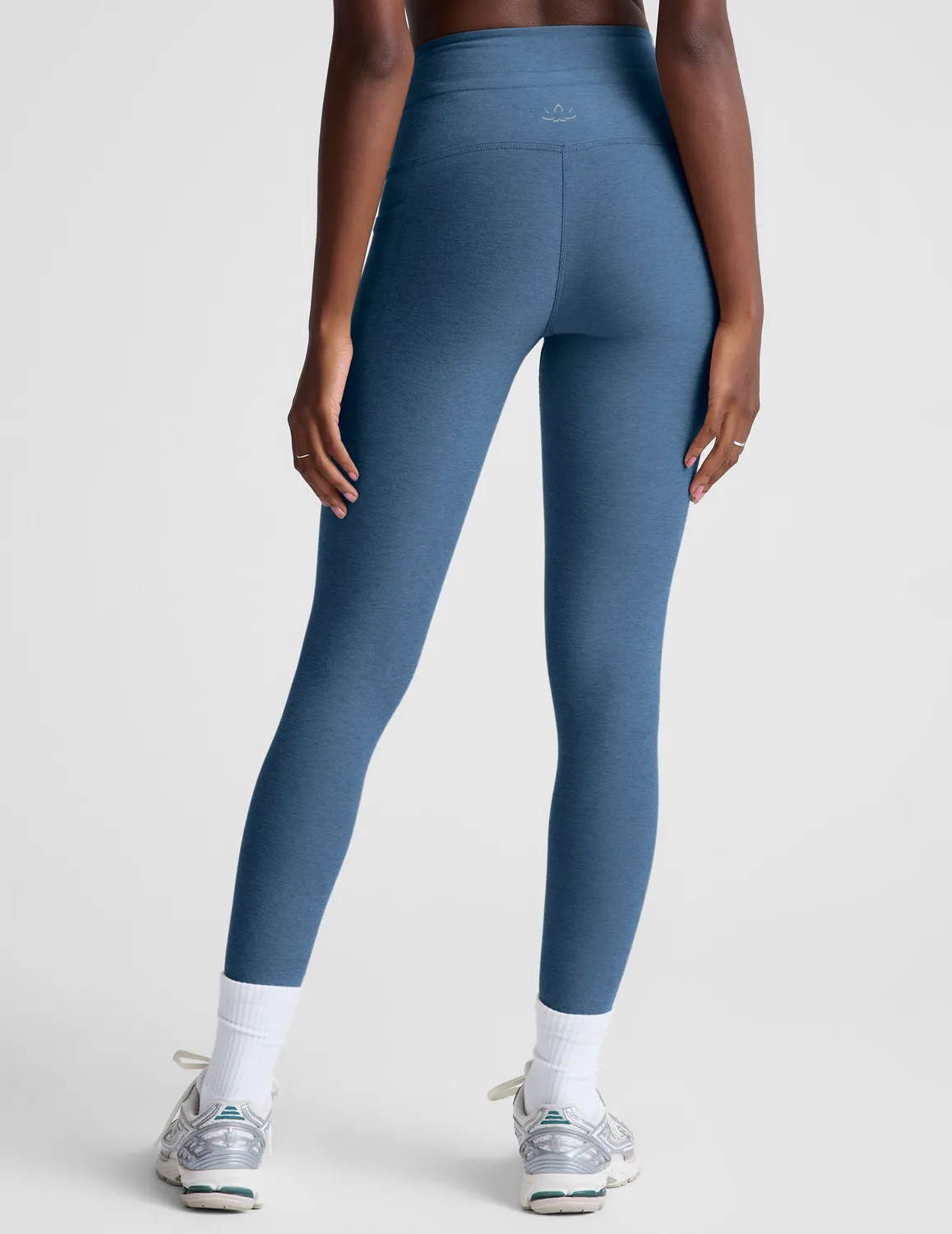 Beyond Yoga Spacedye Go Pocket Midi tights denimblå fickor