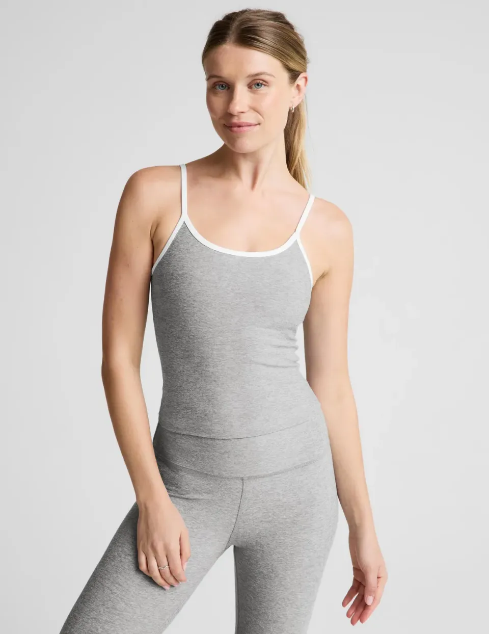 Beyond Yoga Spacedye Forever Tank linne Silver Mist Cloud White