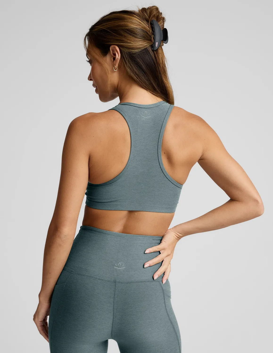 Beyond Yoga Spacedye Lift Your Spirits Bra sportbehå Storm Heather