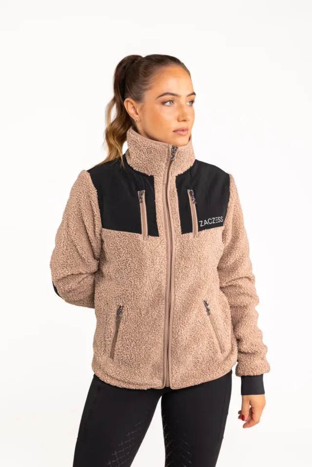 ZacZess Ascot Pile Jacket piletröja beige vindstoppande