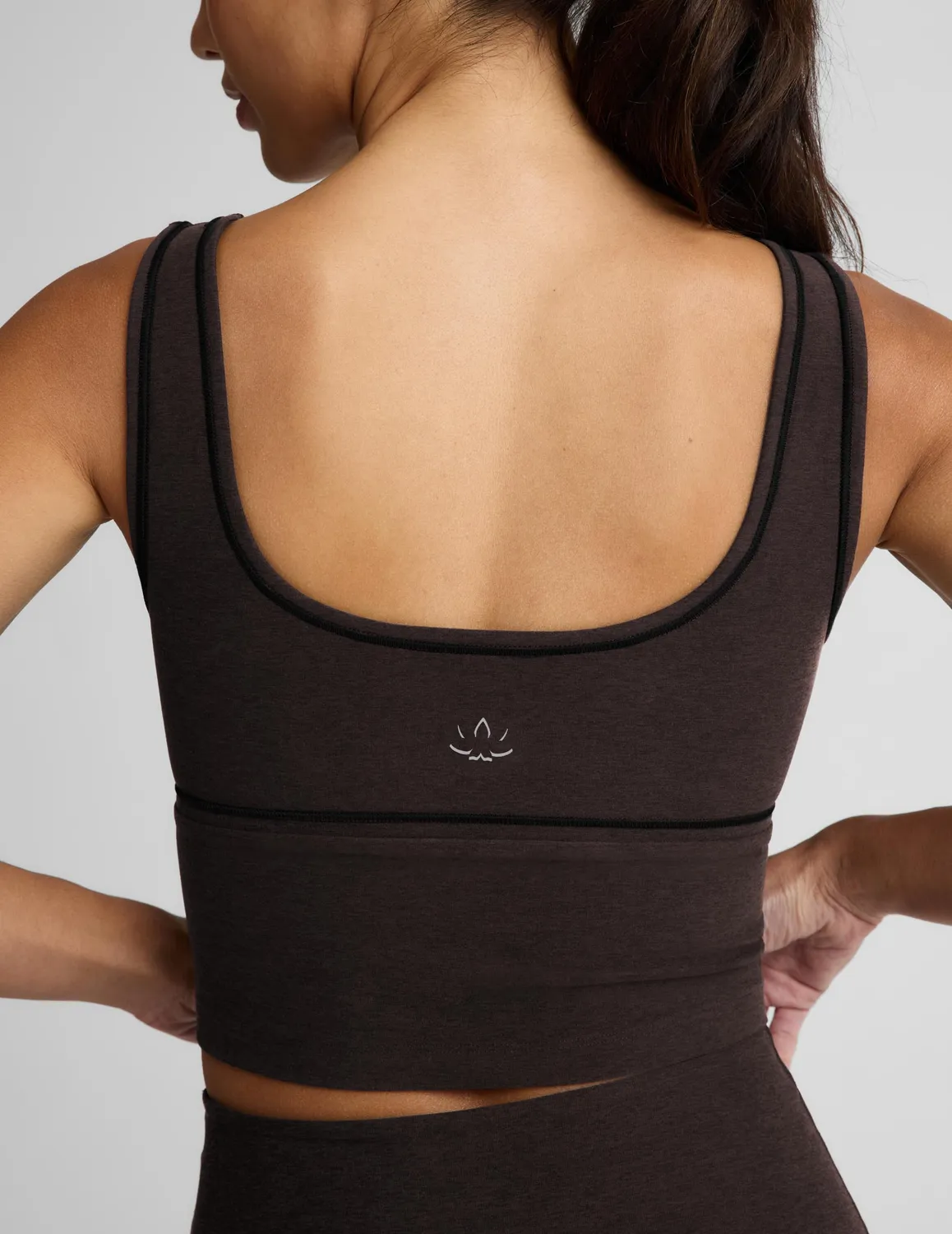 Beyond Yoga Spacedye Dynamic Cropped Tank träningslinne mörkbrun