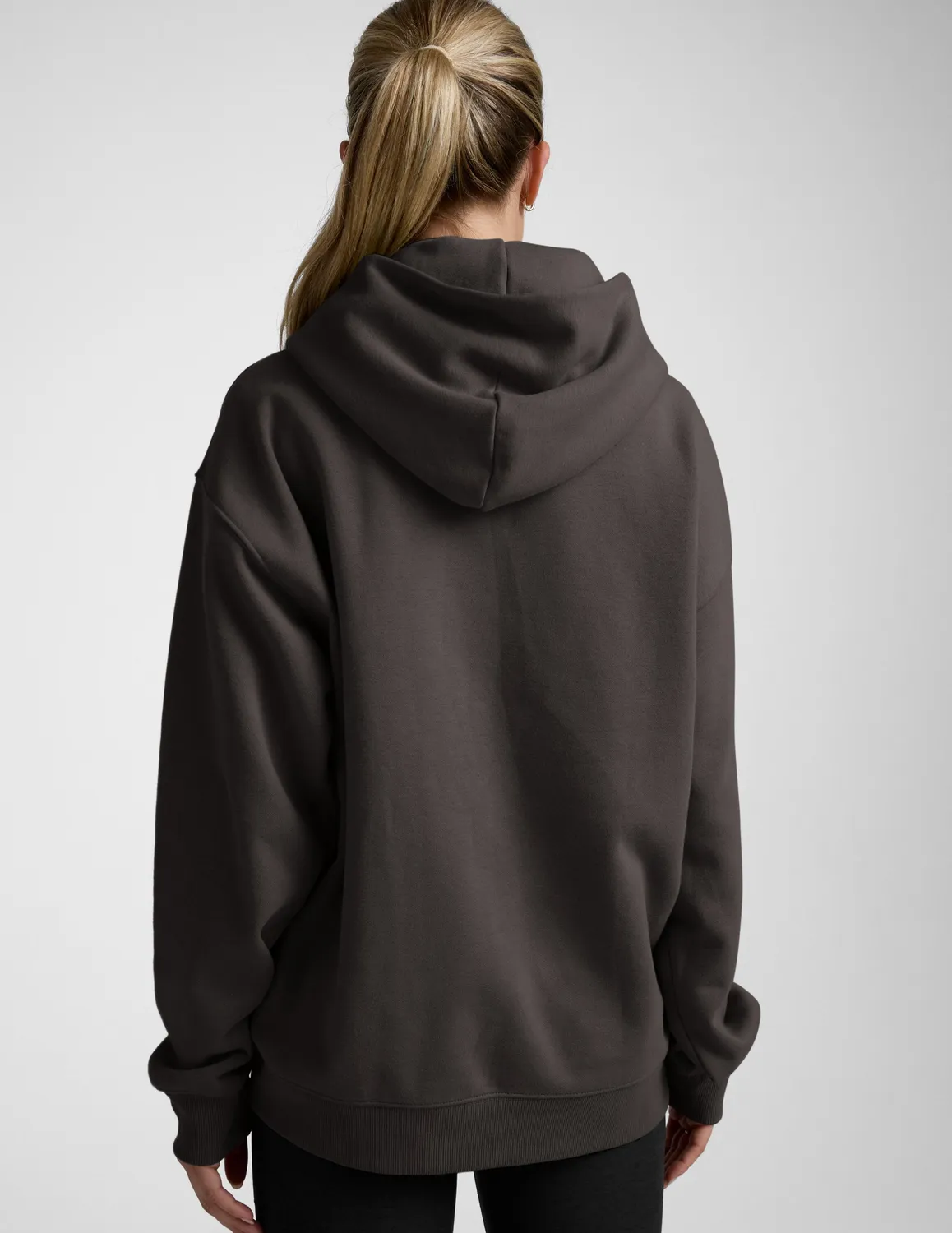 Beyond Yoga LuxeFleece Classic hoodie slate brown mjuk