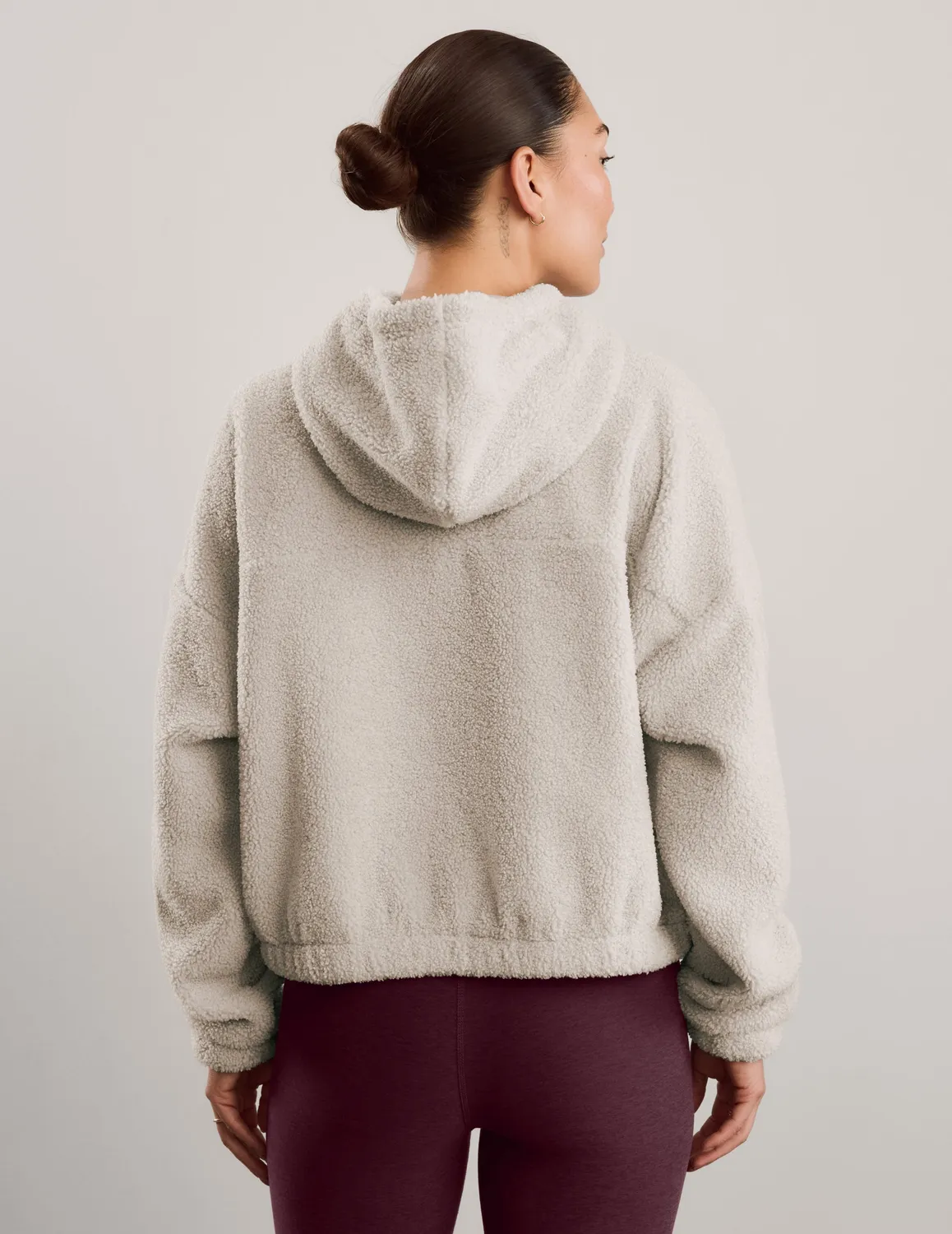 Beyond Yoga Unity 1/4 Zip Hoodie Riverbed boucle
