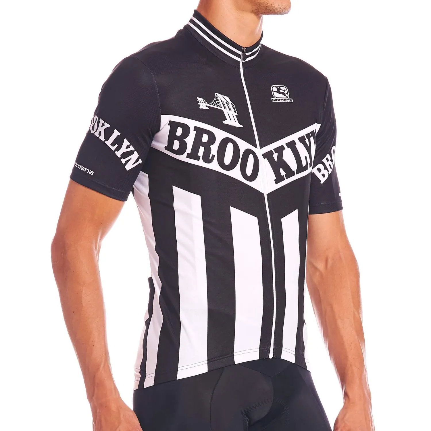 Giordana Vero Team Brooklyn cykeltröja röd vit blå avslappnad