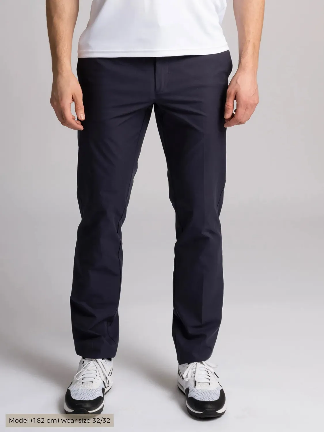 Cross Sportswear Byron Lux chinos marinblå W34/L34 stretch