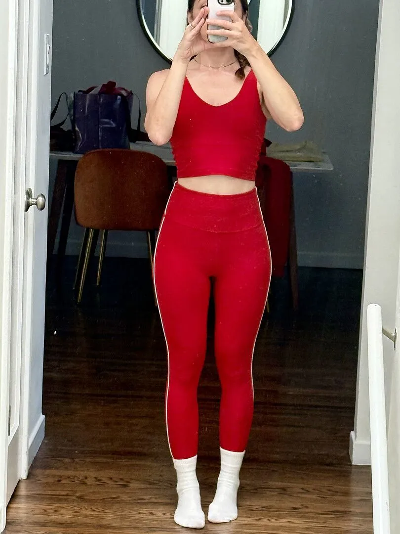 Beyond Yoga Spacedye Ready Midi Legging Silver Mist ljusgrå