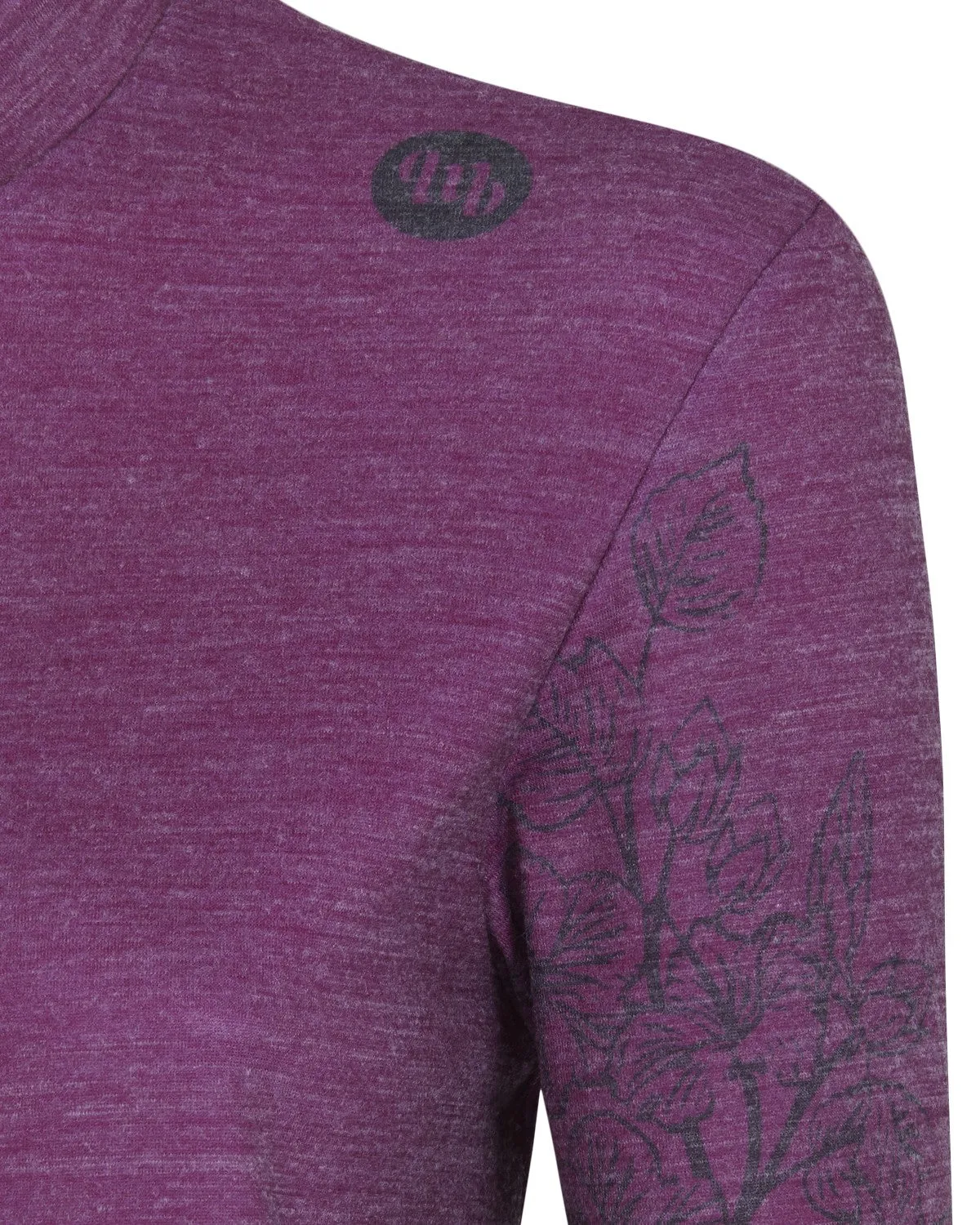MB Wear Gravel Nature Violet Flowers cykeltröja ullblandning