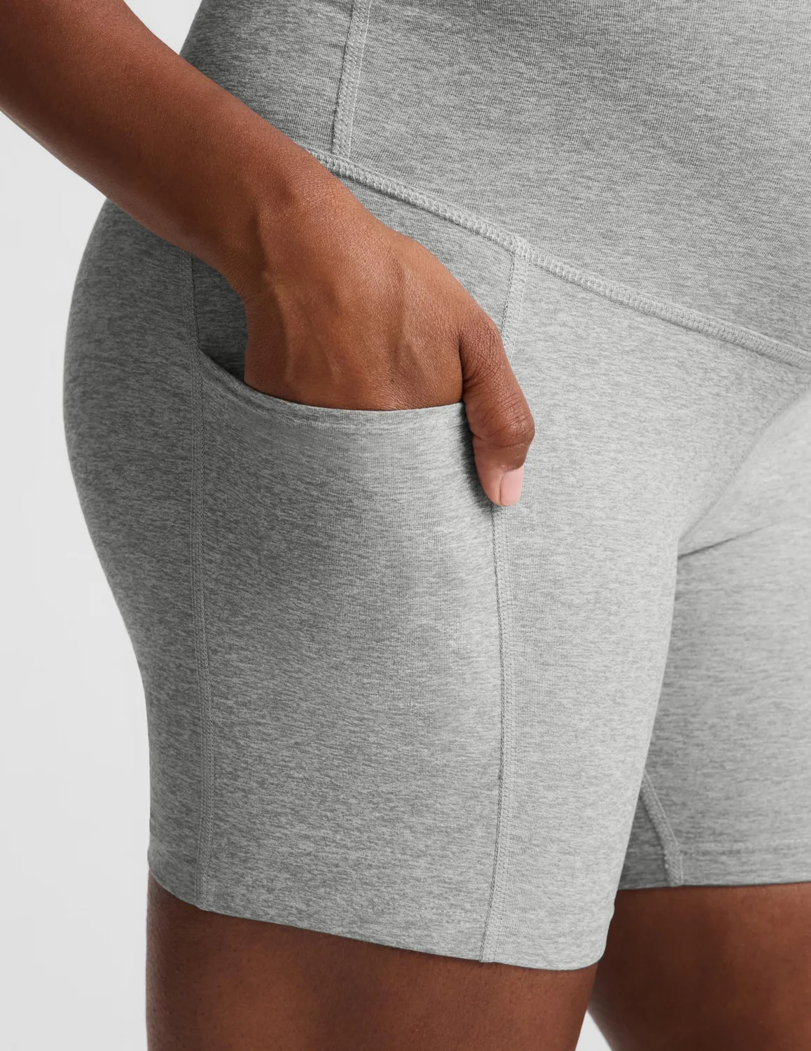 Beyond Yoga Spacedye Keep Pace 5" mamma-bikershorts Silver Mist