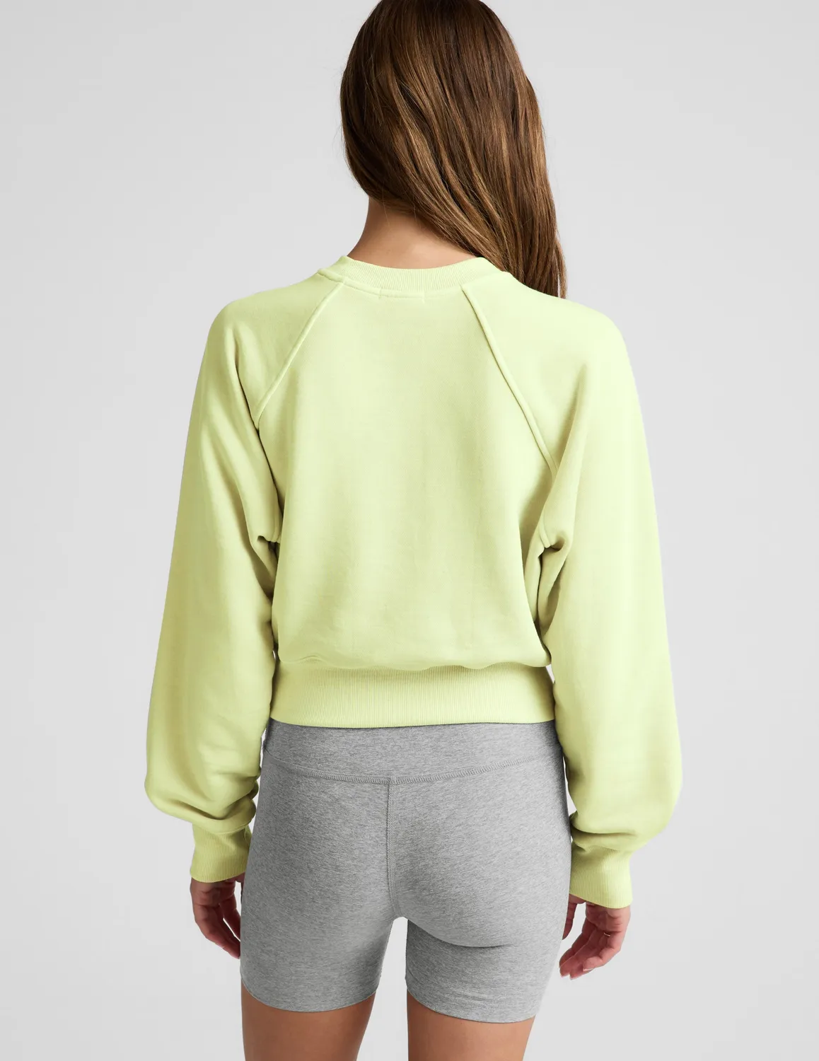 Beyond Yoga Fade Out sweatshirt lime relaxed tvättad