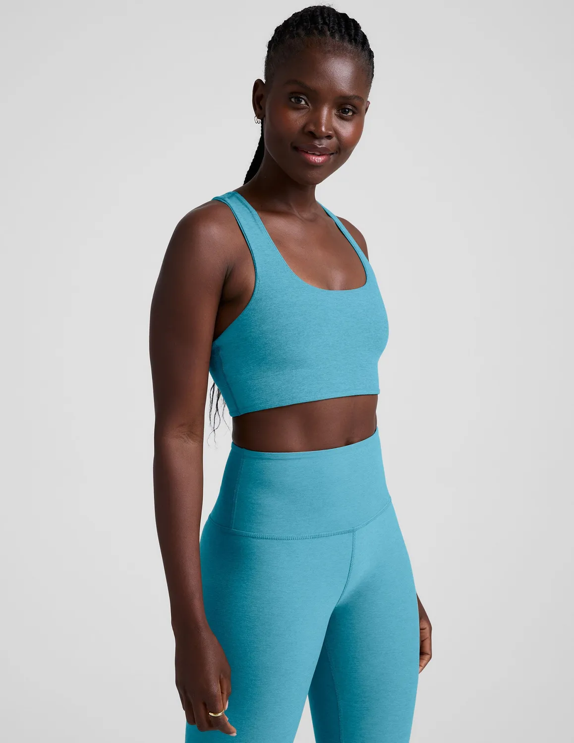 Beyond Yoga Spacedye Simplicity Long Line Bra 2.0 sportbh Surfer Blue mellanstöd