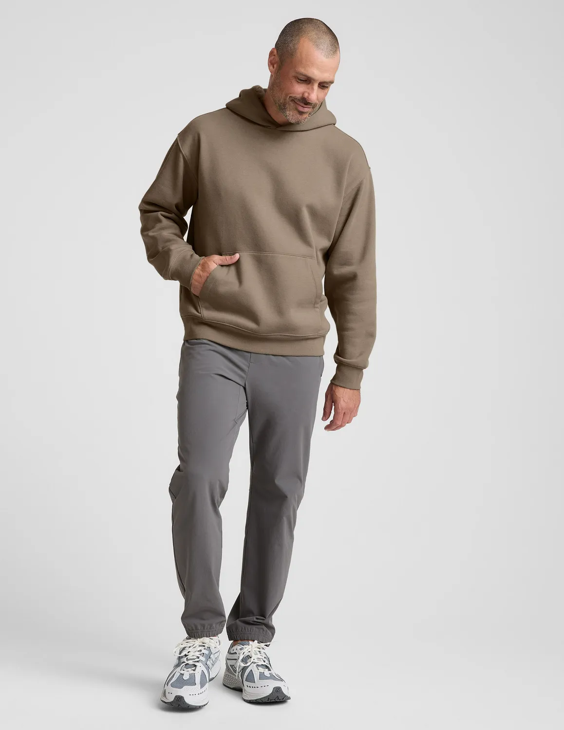 Beyond Yoga LuxeFleece Classic hoodie mushroom varm
