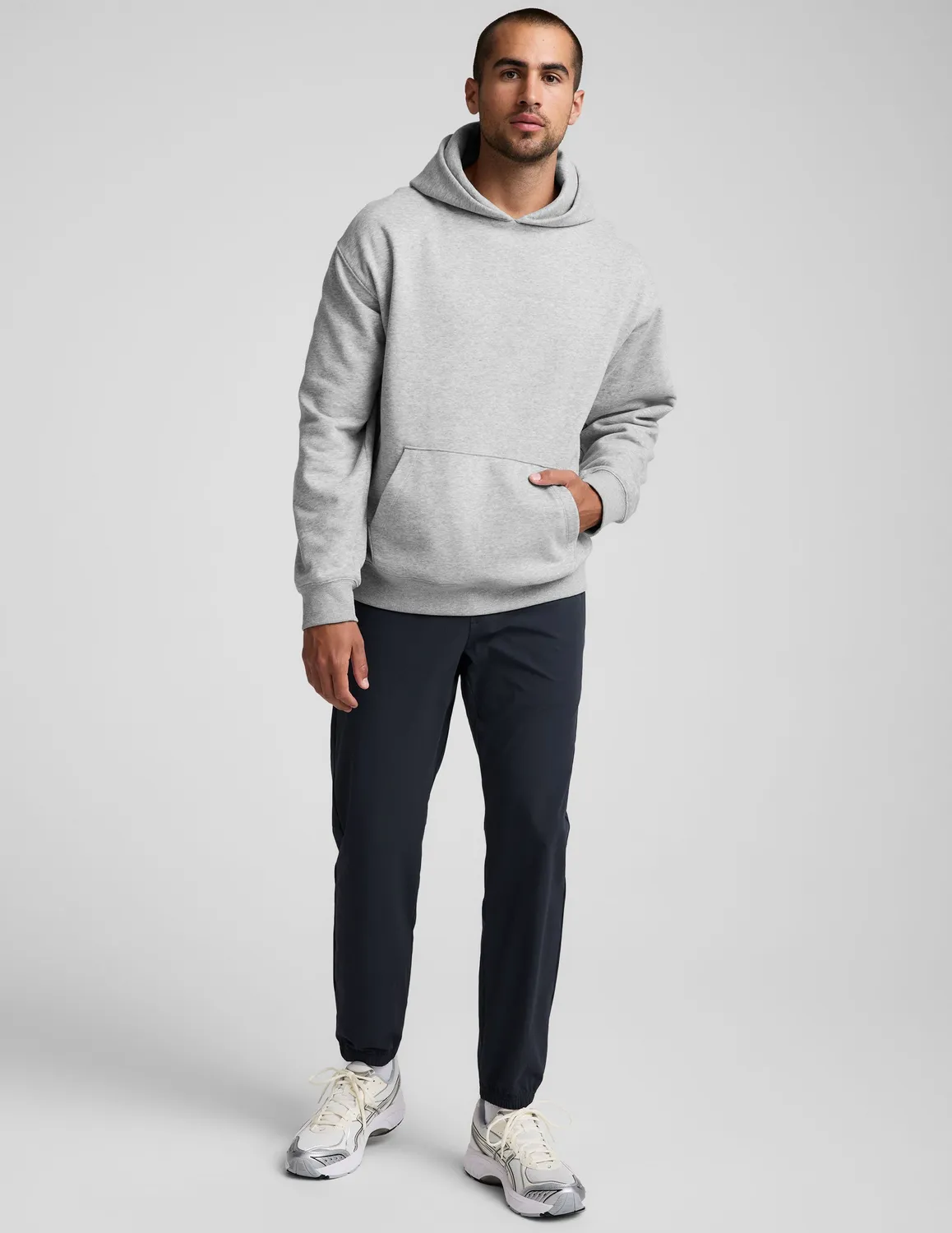Beyond Yoga LuxeFleece Classic hoodie light heather gray