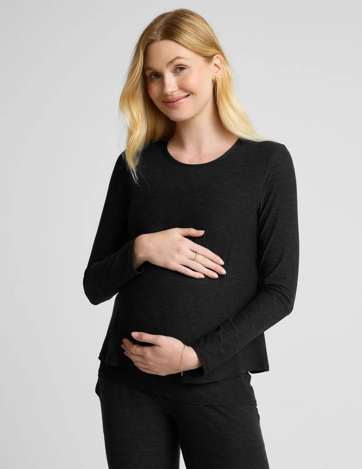 Beyond Yoga Featherweight Under Wraps amningströja Darkest Night