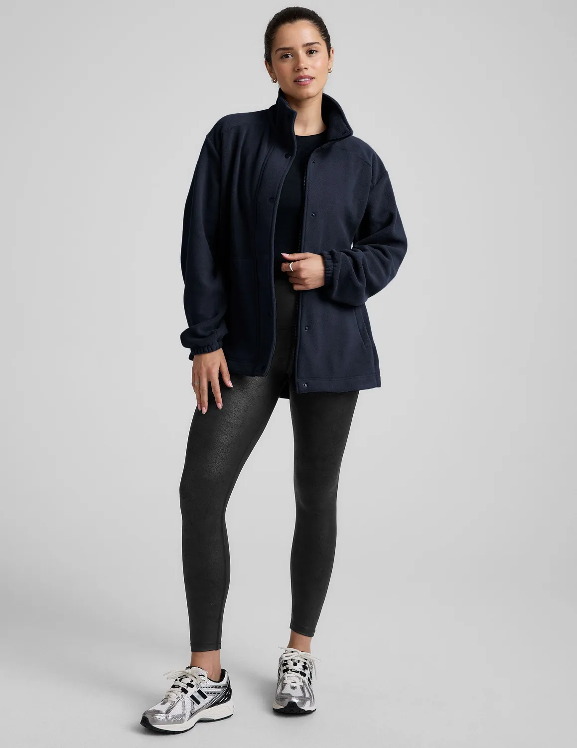Beyond Yoga Explorer jacka Nocturnal Navy fleece