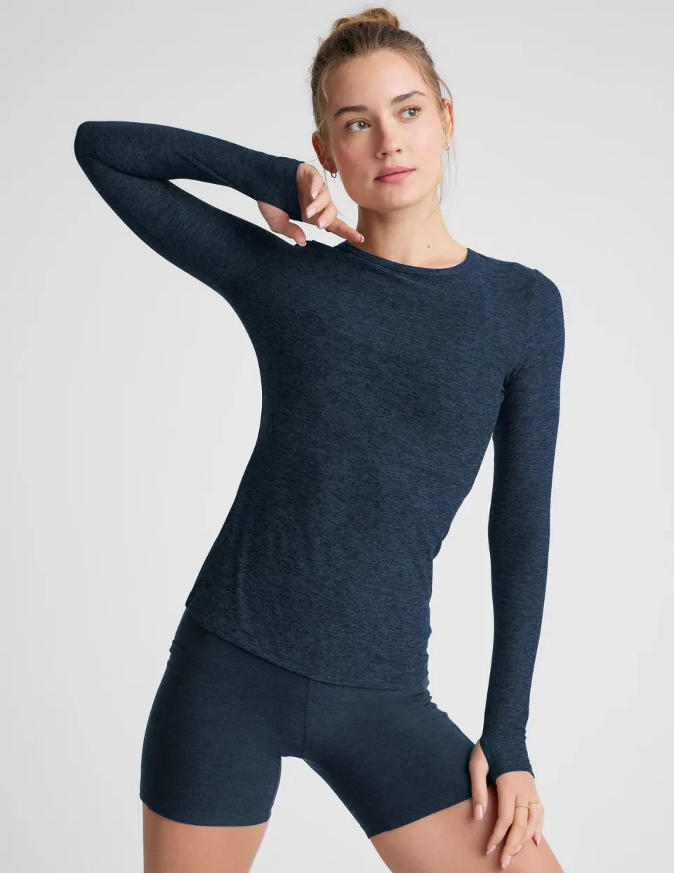 Beyond Yoga Featherweight Classic Crew träningströja Nocturnal Navy