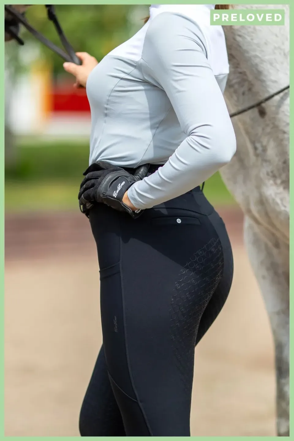 ZacZess London Black Hybrid ridleggings svart begagnad XS