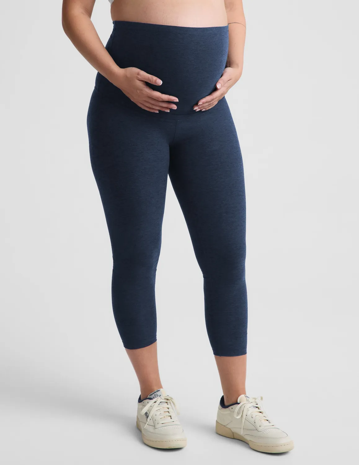 Beyond Yoga Spacedye Love The Bump Maternity 20.5" Capri Legging Navy
