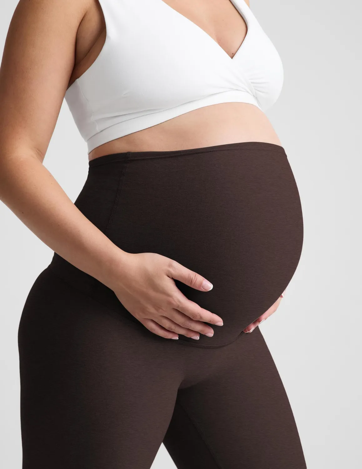 Beyond Yoga Spacedye Maternity Stirrup Leggings Dark Chocolate