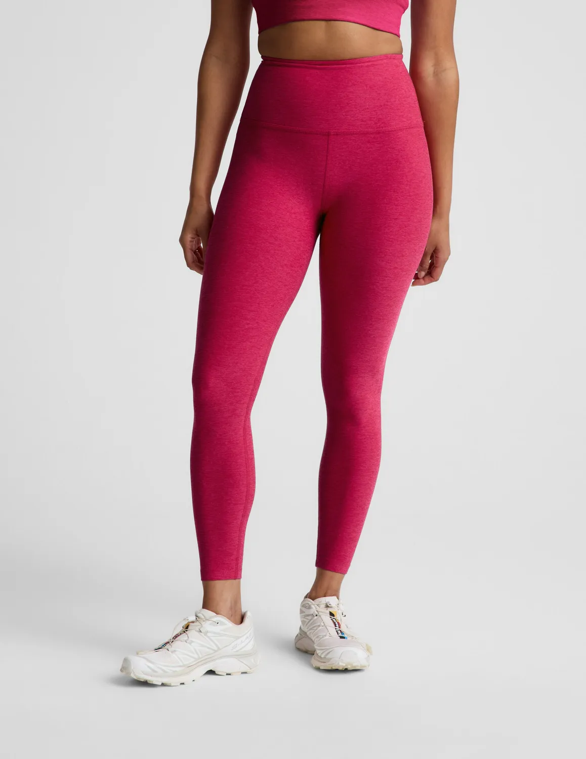 Beyond Yoga Spacedye Caught In The Midi High Waisted tights Berry Red mjuk