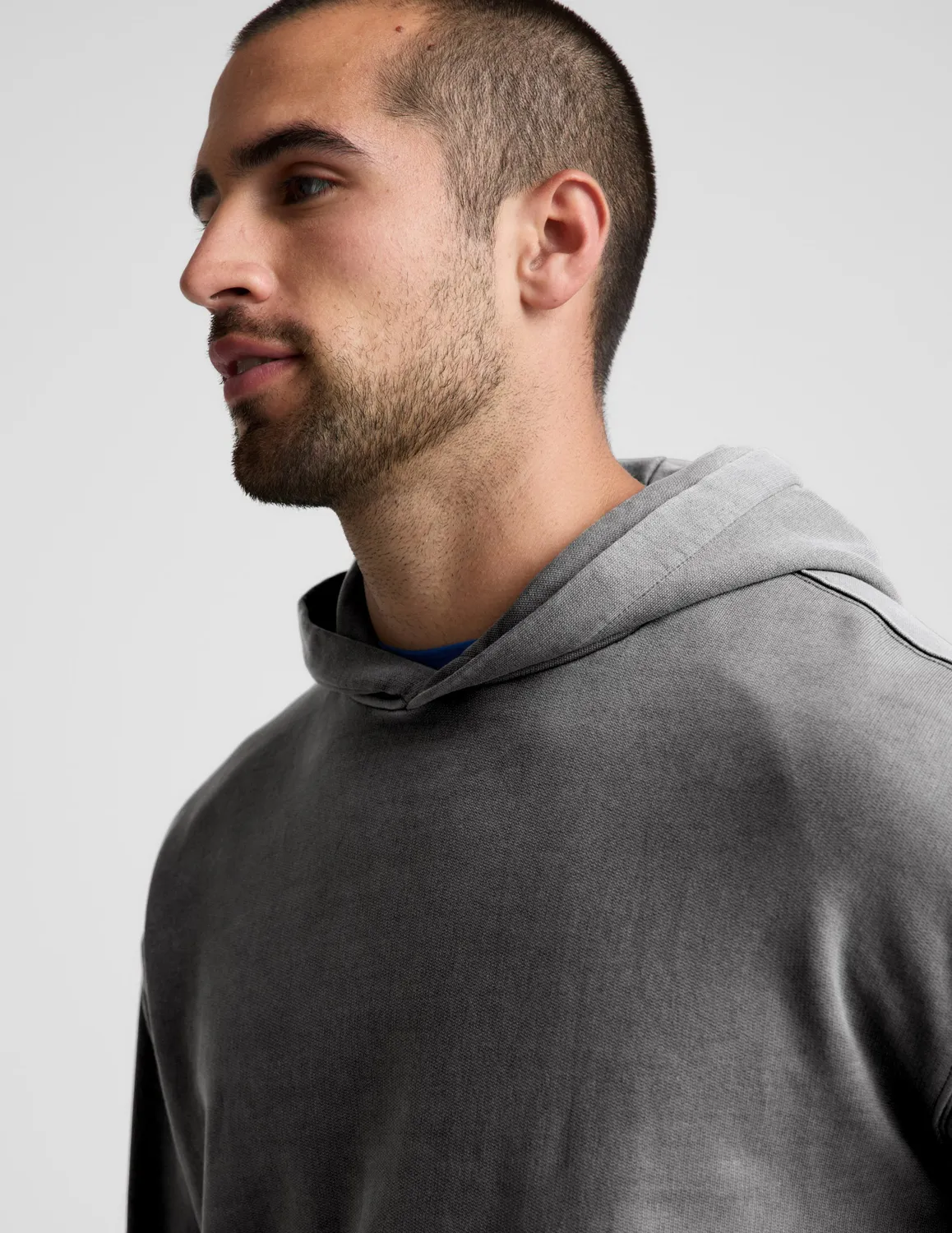 Beyond Yoga Beach Washed Terry Hoodie sweatshirt Washed Black Ash bomull