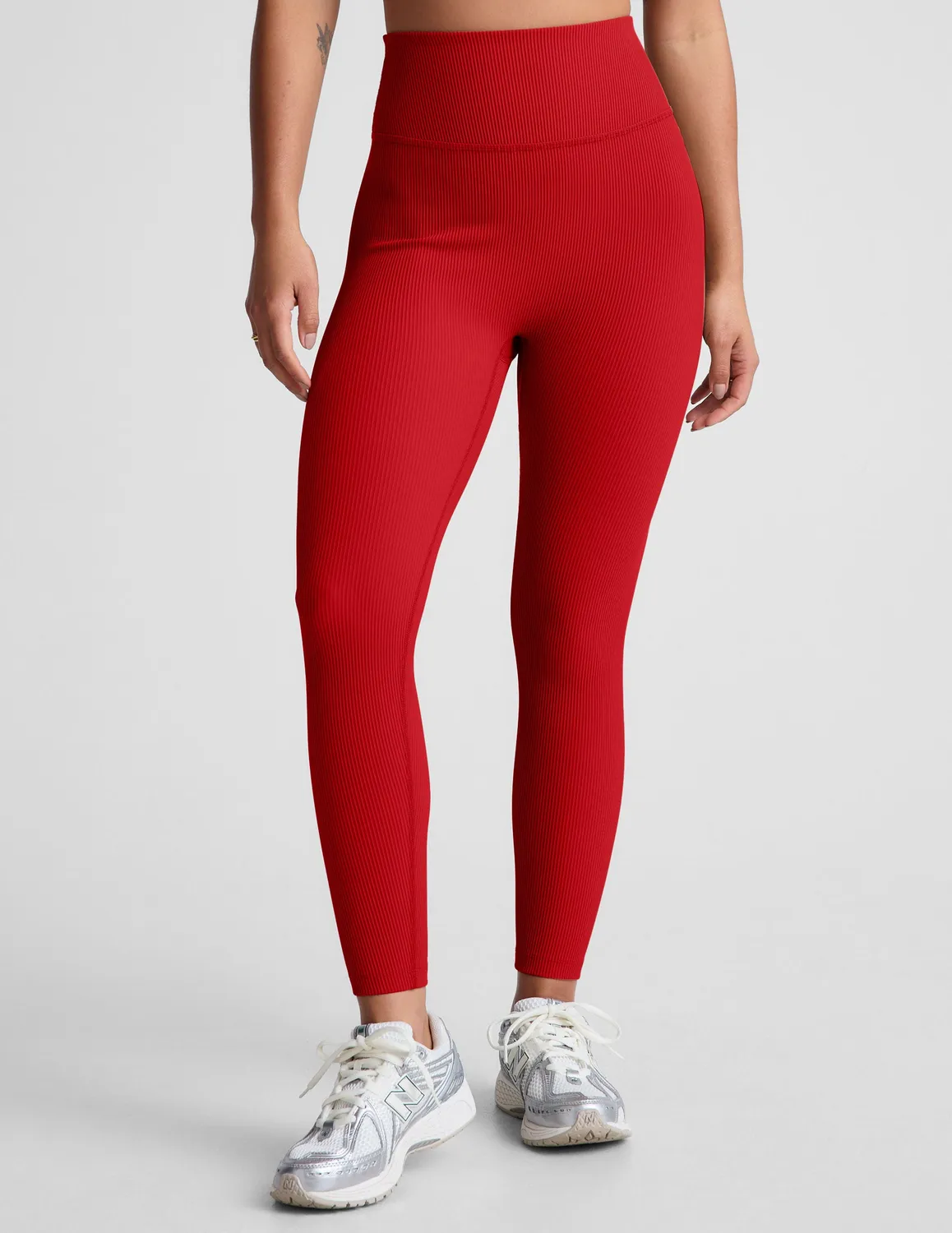 Beyond Yoga Impulse Ribbed Legging tights Holly Red ribb