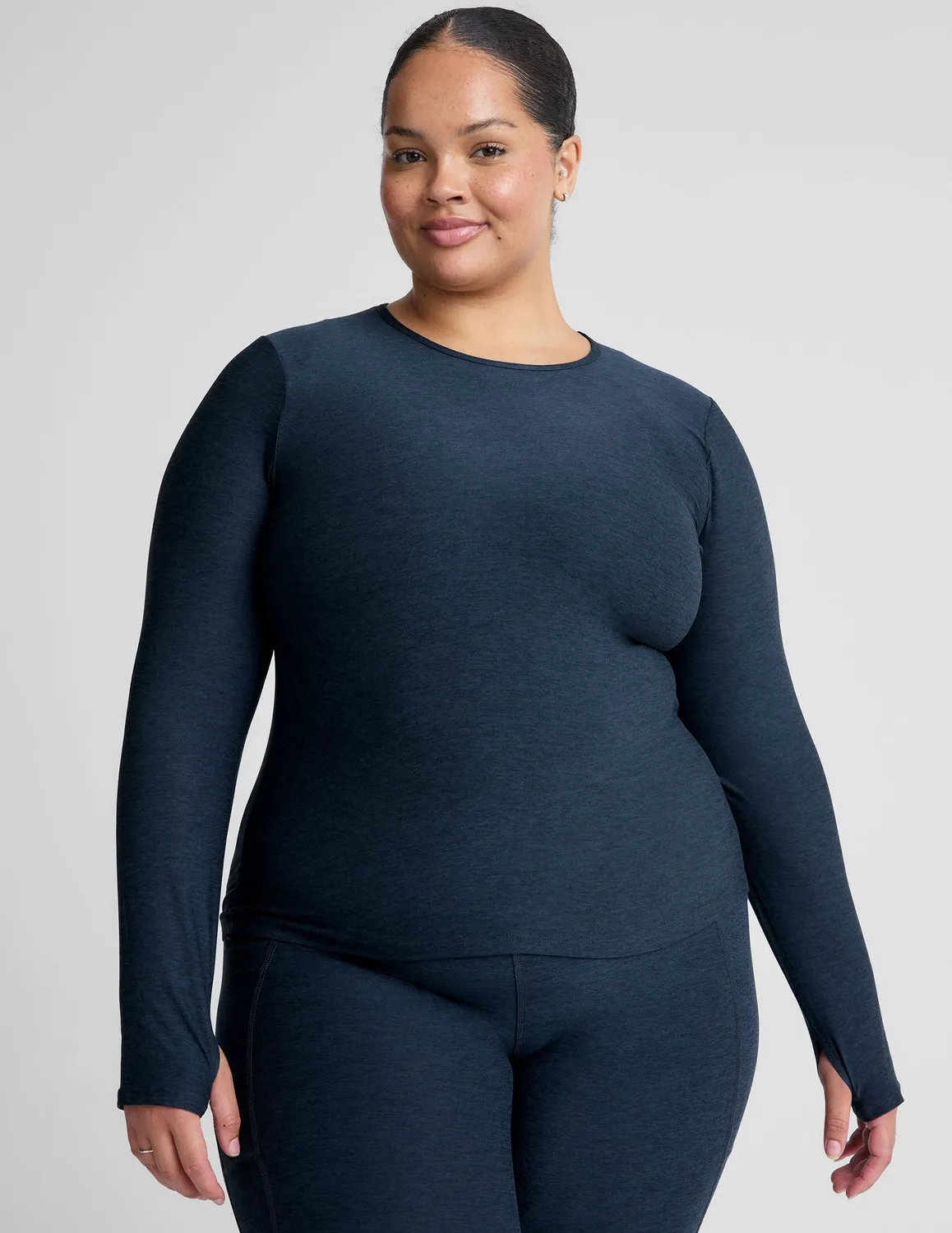 Beyond Yoga Featherweight Classic Crew träningströja Nocturnal Navy