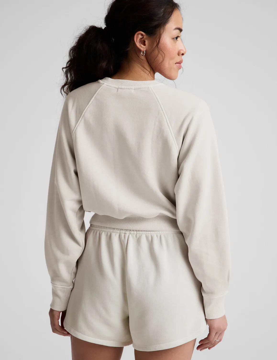 Beyond Yoga Fade Out Sweatshirt sweatshirt Washed Vintage White