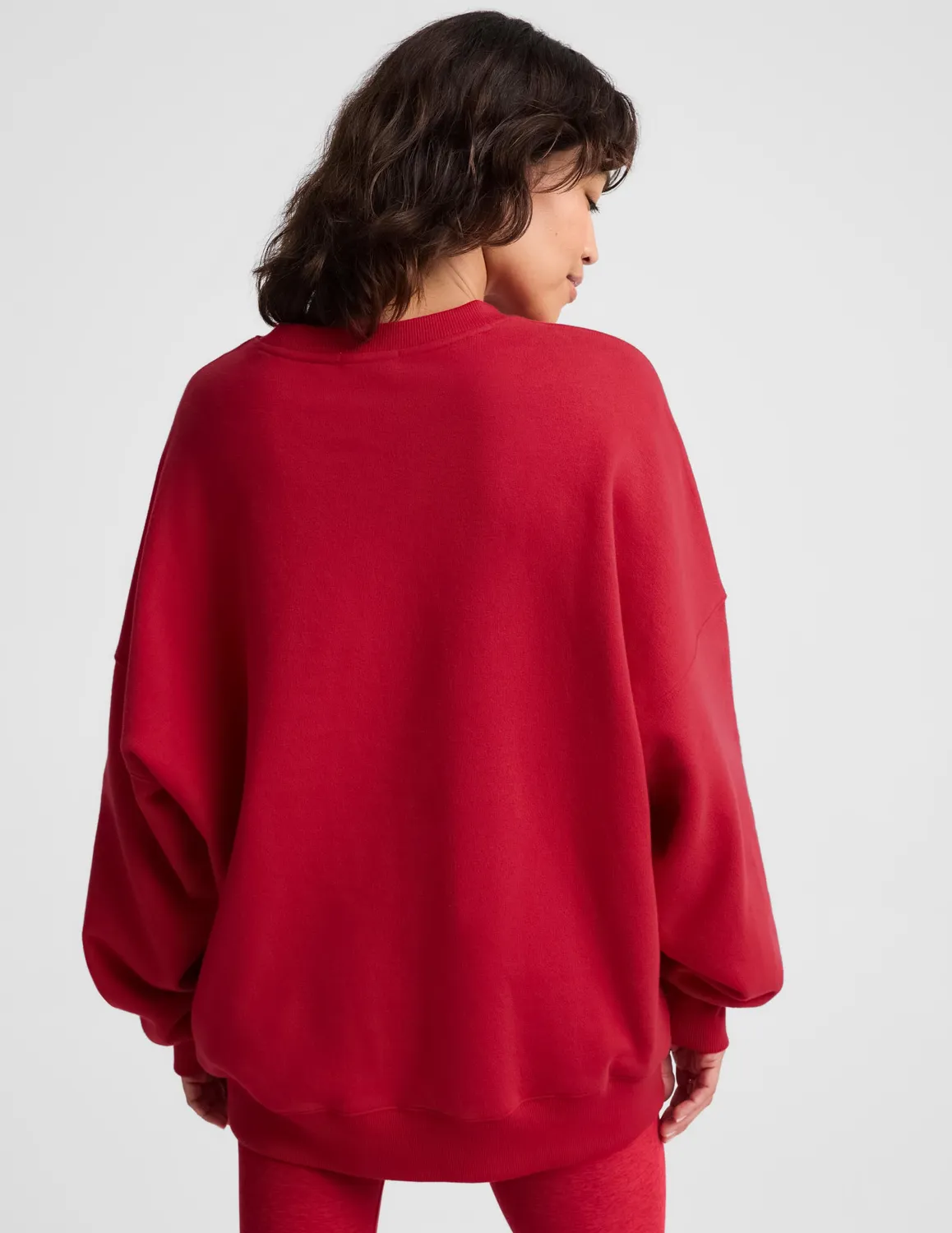 Beyond Yoga LuxeFleece 2.0 Oversized Crewneck sweatshirt Scarlet Red