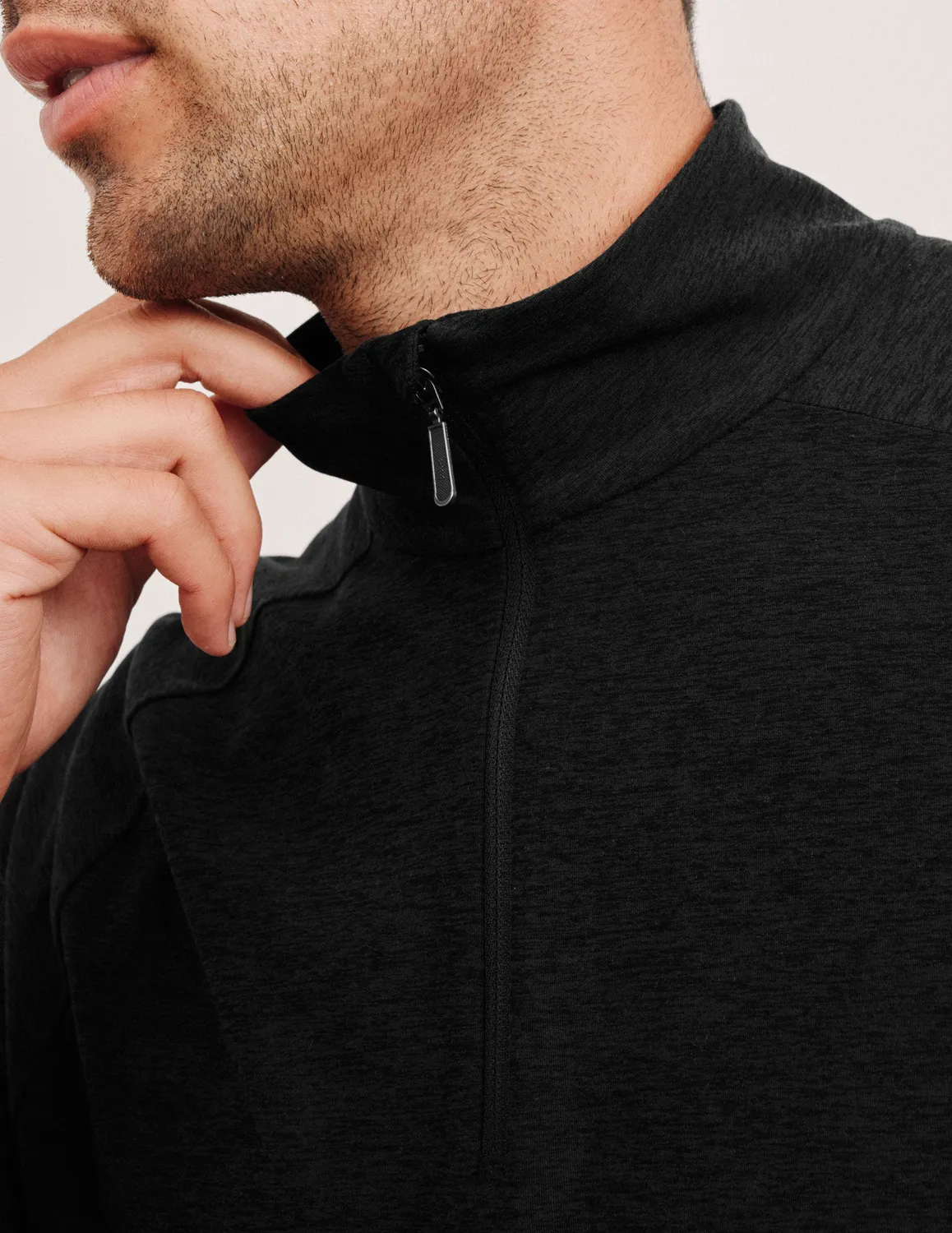 Beyond Yoga Spacedye Terrain Quarter Zip träningströja Darkest Night