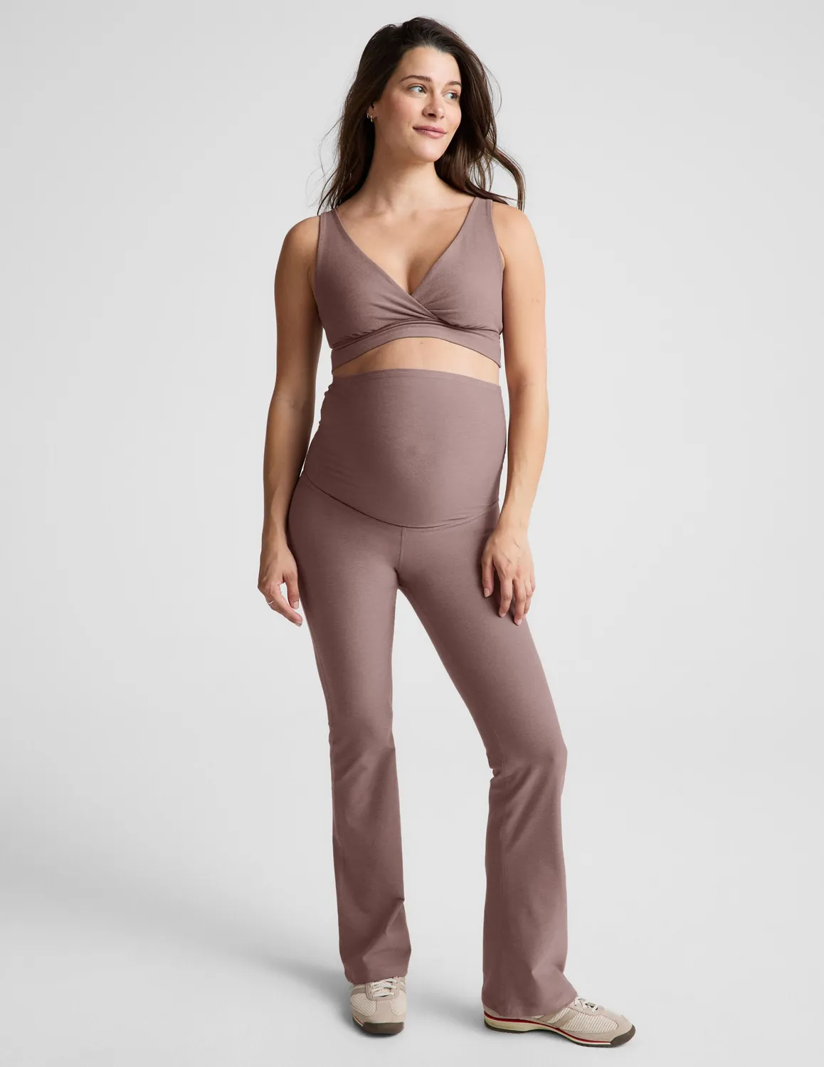 Beyond Yoga Spacedye Easiest Ever Long Nursing Bra Amningsbh Rosey Taupe