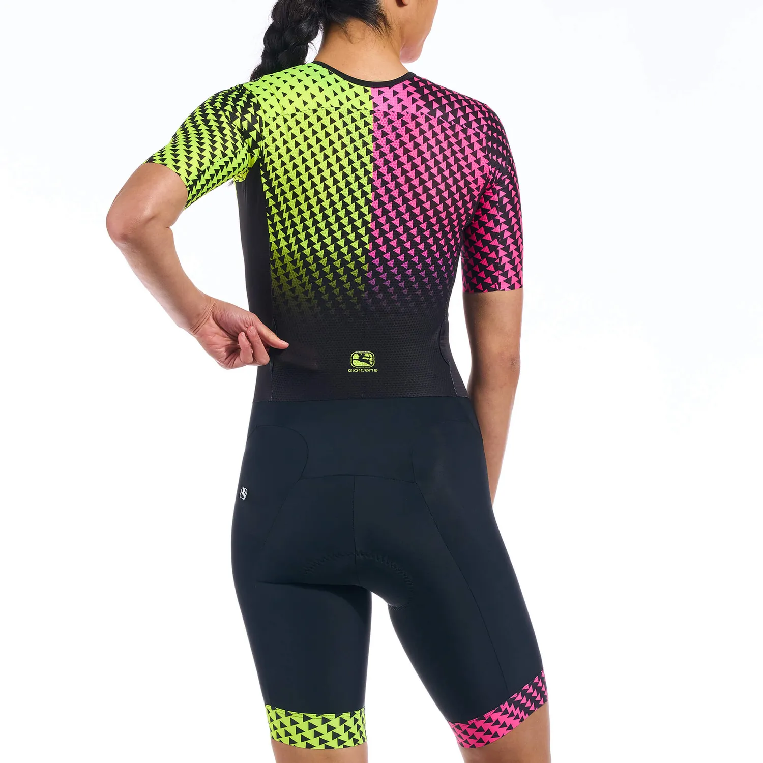 Giordana Vero Pro Tri Doppio triathlondräkt rosa kortärmad