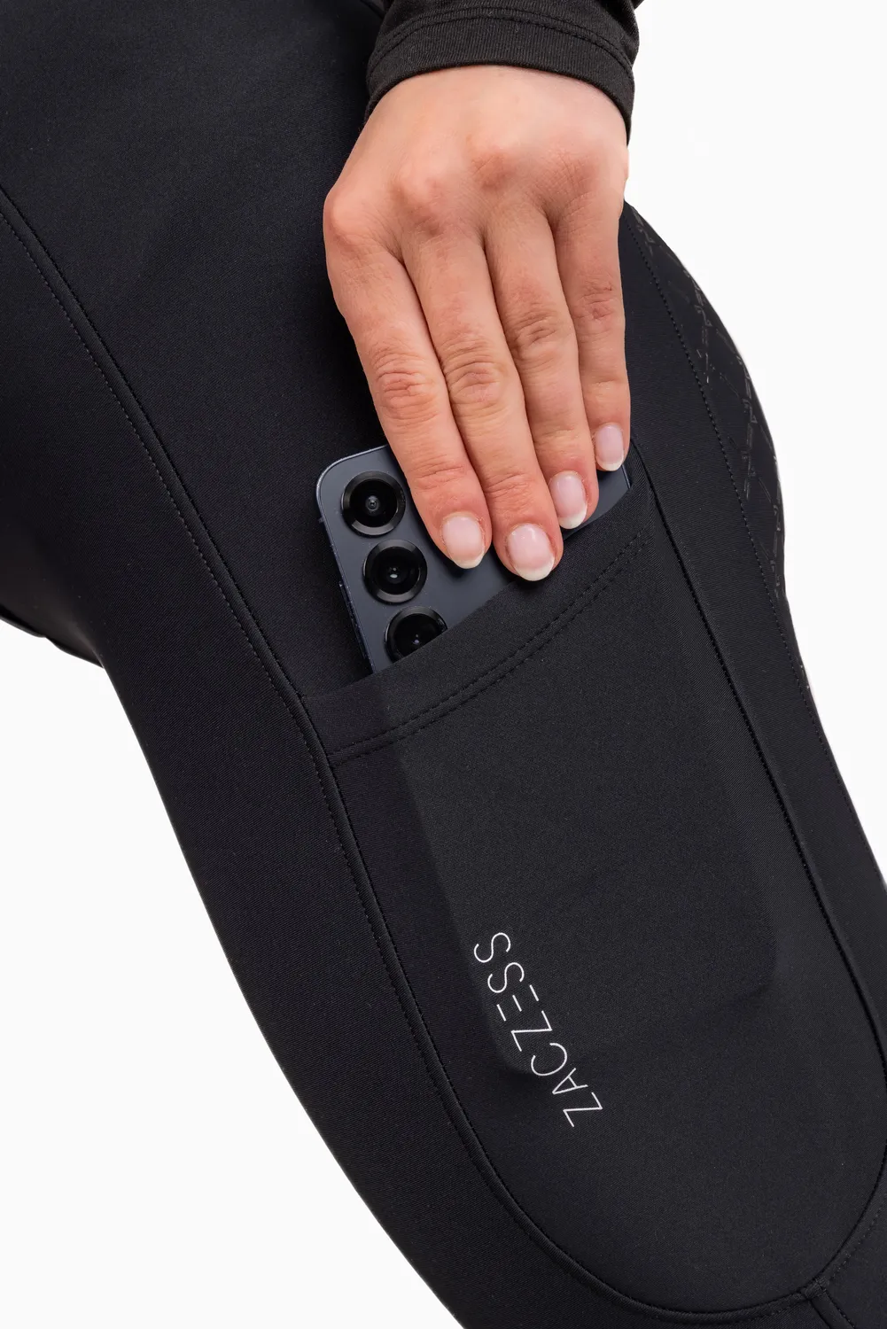 ZacZess Bombay Soft ridbyxor svart med mobilfickor stretch