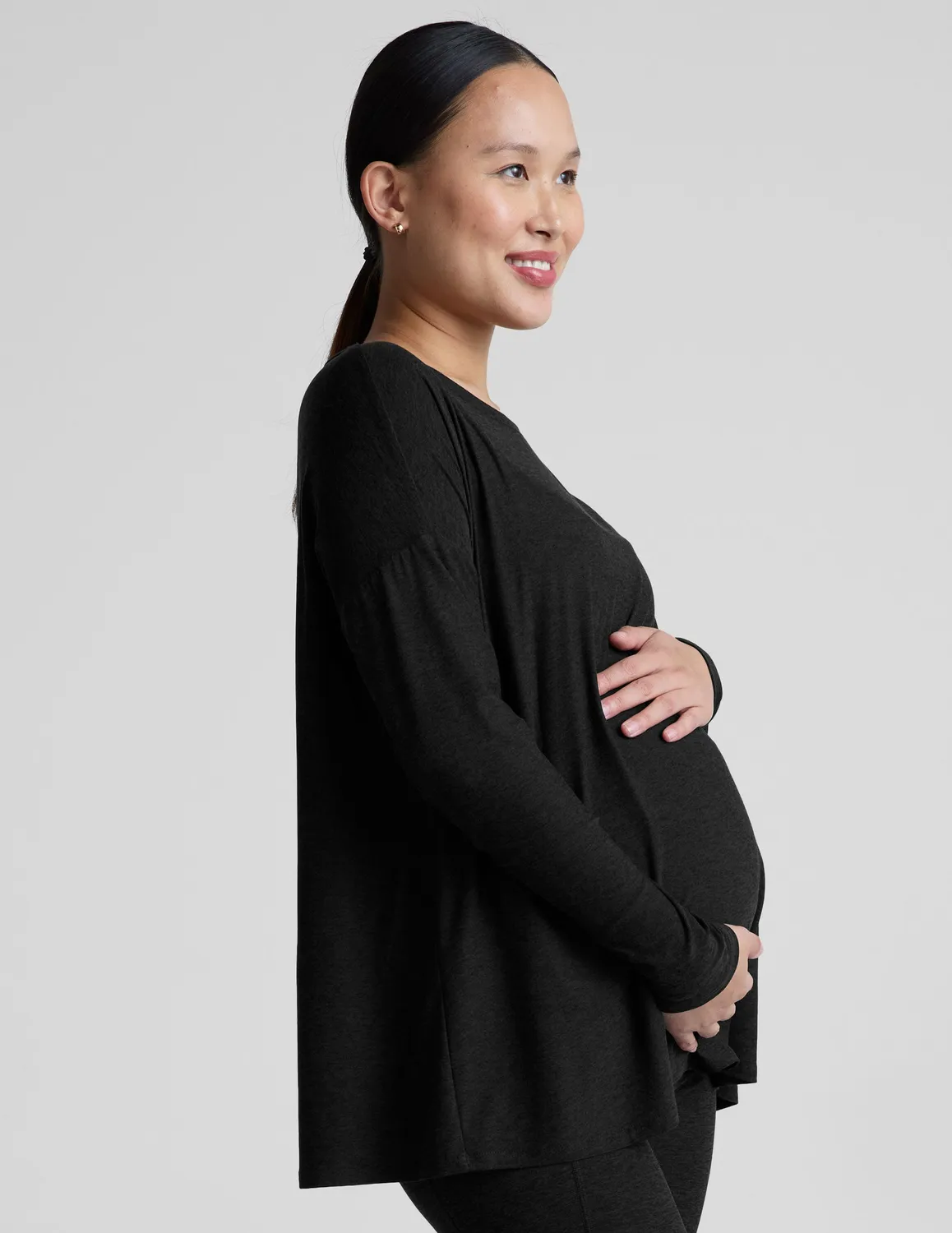Beyond Yoga Featherweight mammalångärmad topp svart