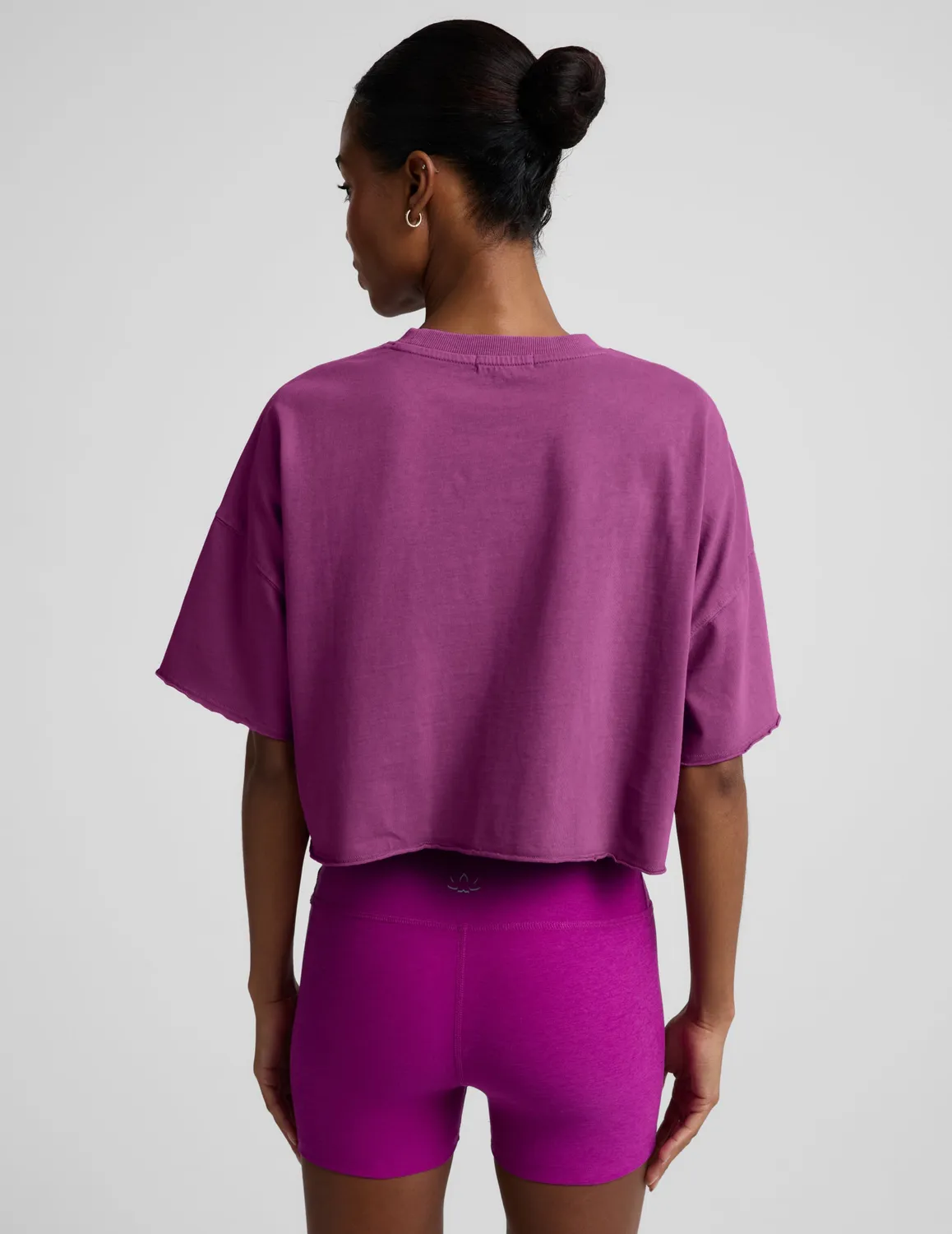 Beyond Yoga SoftKnit Better Than Ever Cropped t-shirt berry bliss