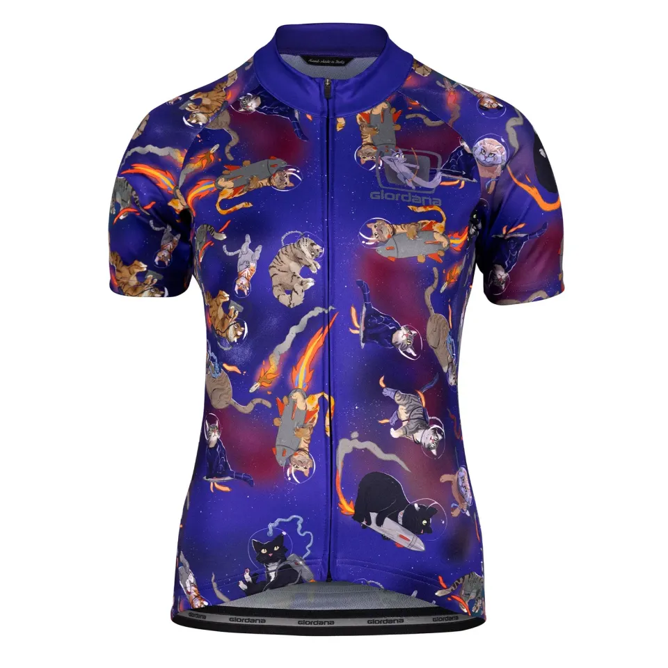 Giordana Vero Pro cykeltröja dam lila CATstronauts