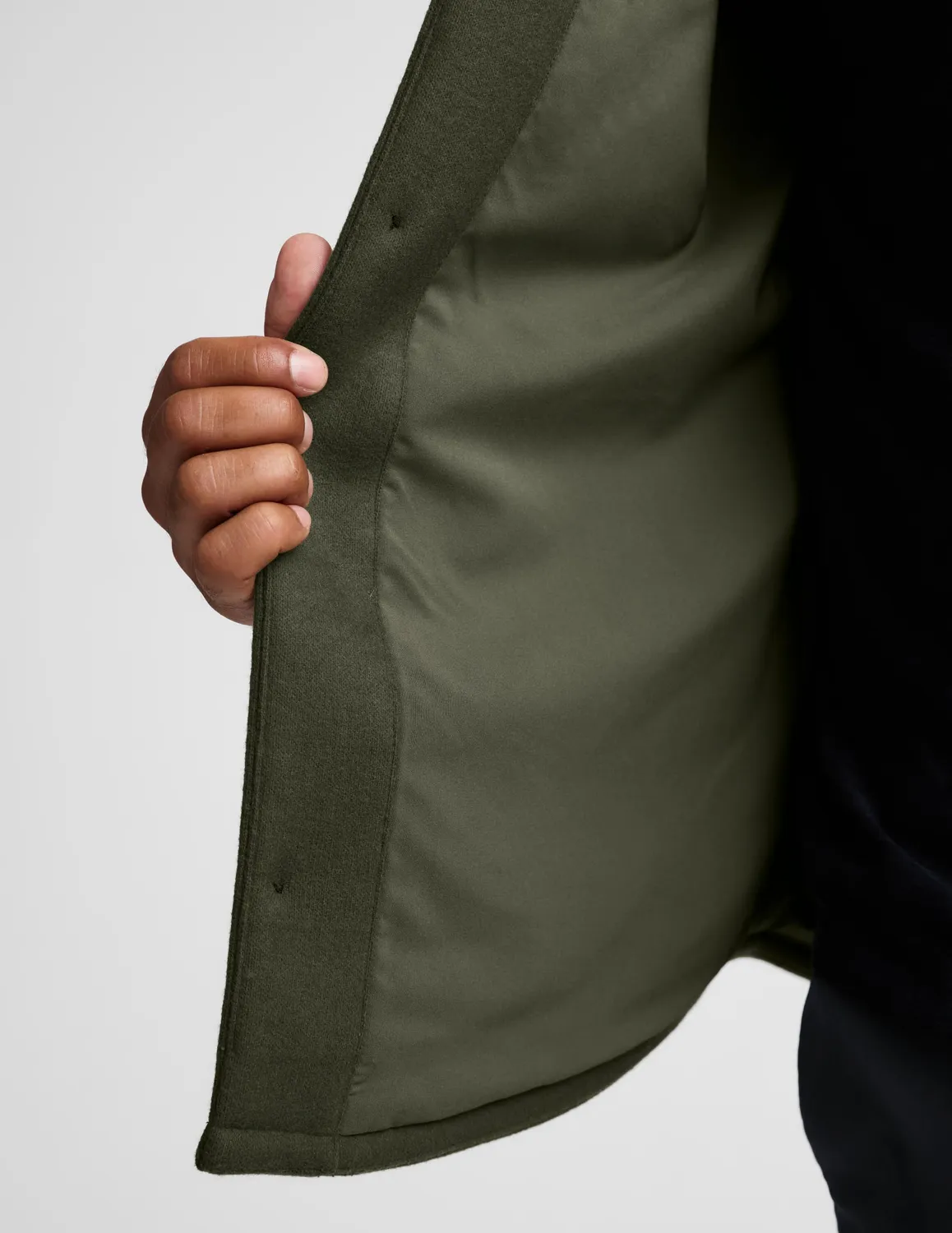 Beyond Yoga Day to Night Wool skjortjacka herr grön XS-2XL ull